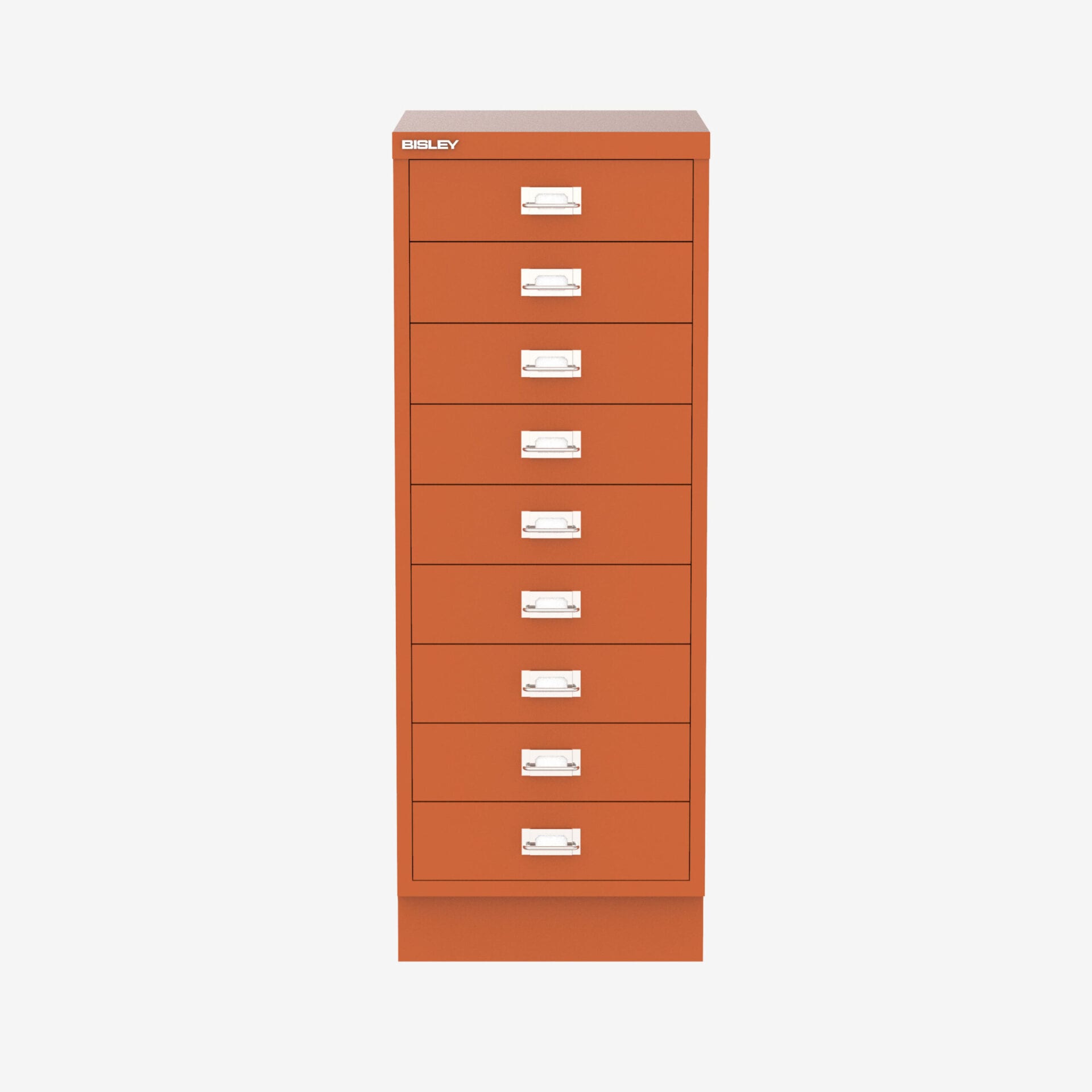 Bulk Buy Bisley 9-Drawer Filing Cabinet in Orange | Bisley Direct