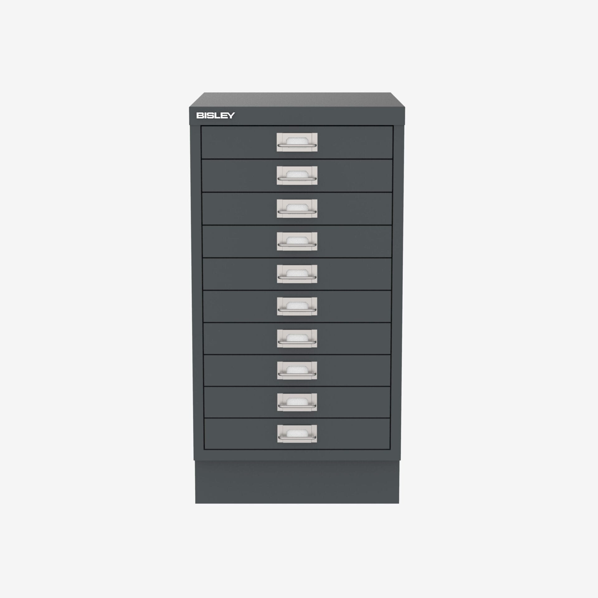 Wholesale Bisley 10-Drawer Filing Cabinet in Anthracite Grey | Bisley Direct