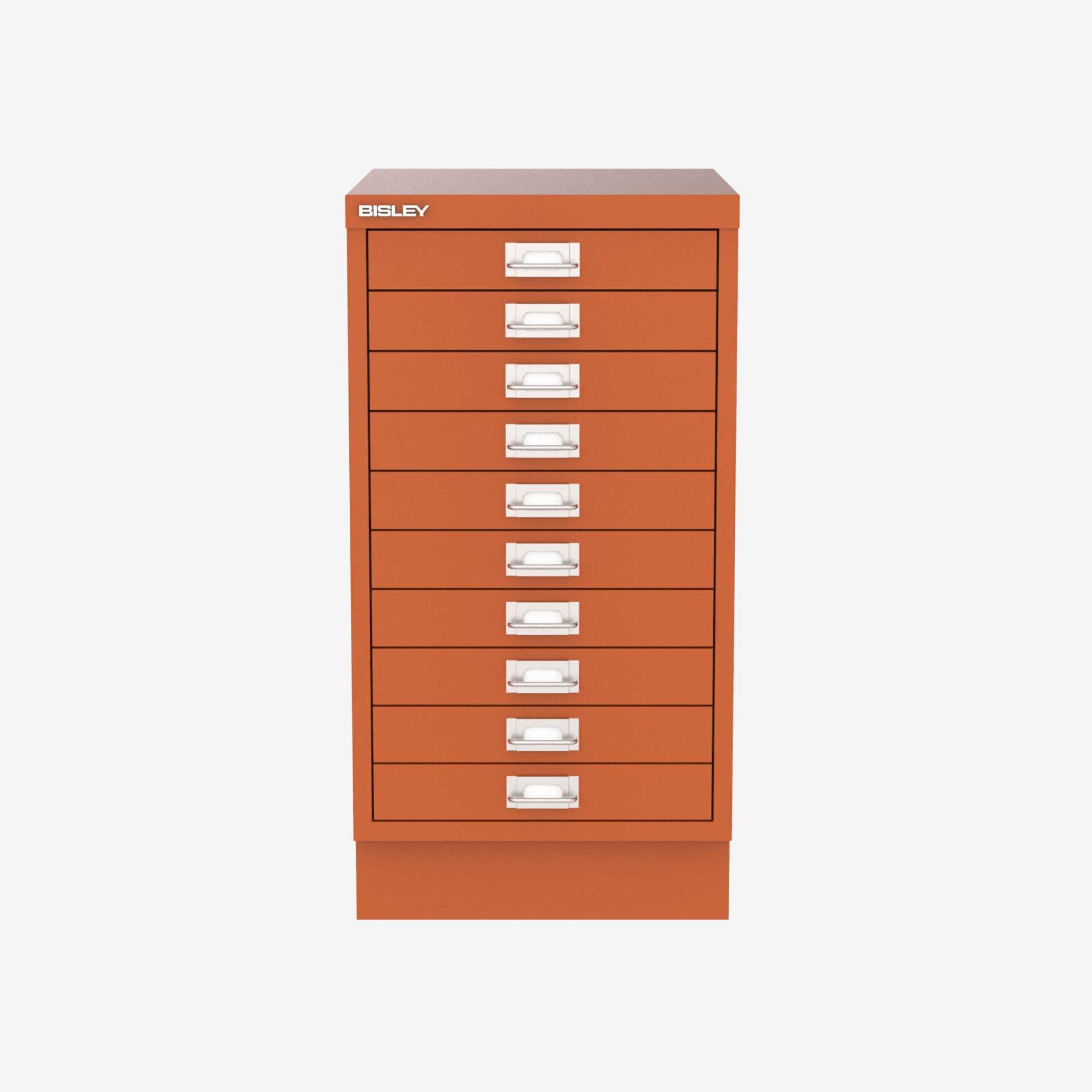 Wholesale Bisley 10-Drawer Filing Cabinet in Orange | Bisley Direct