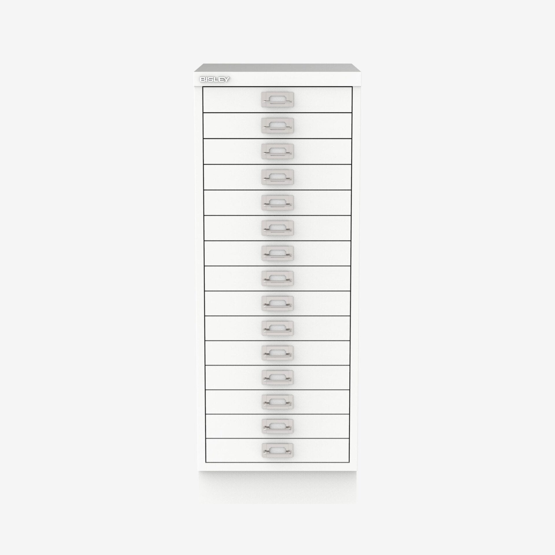 Bisley 15-Drawer MultiDrawer Filing Cabinet in Traffic White | Bisley Direct