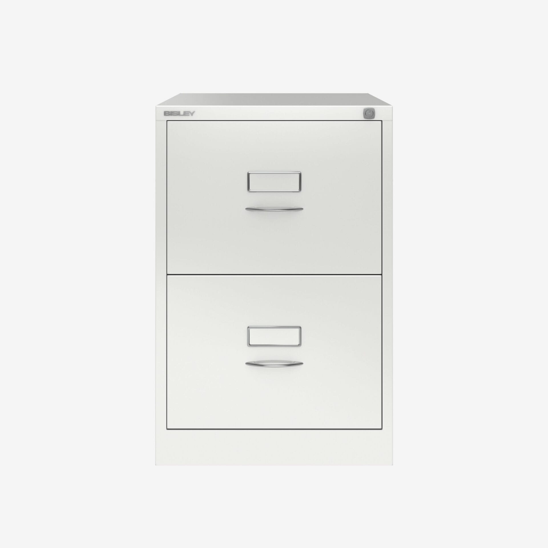 Bisley 2 Drawer Foolscap Filing Cabinet in Traffic White | Shop Bisley Direct