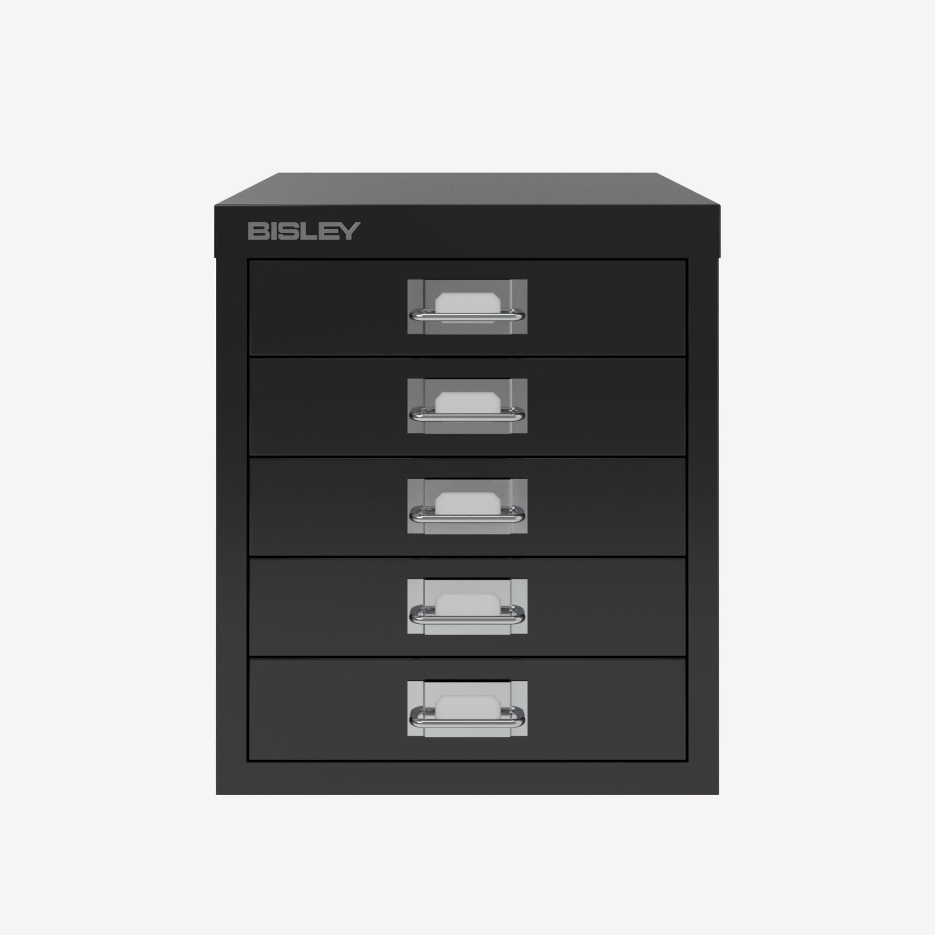 Bisley 5-Drawer Desktop MultiDrawer Steel Cabinet in Black | Bisley Direct
