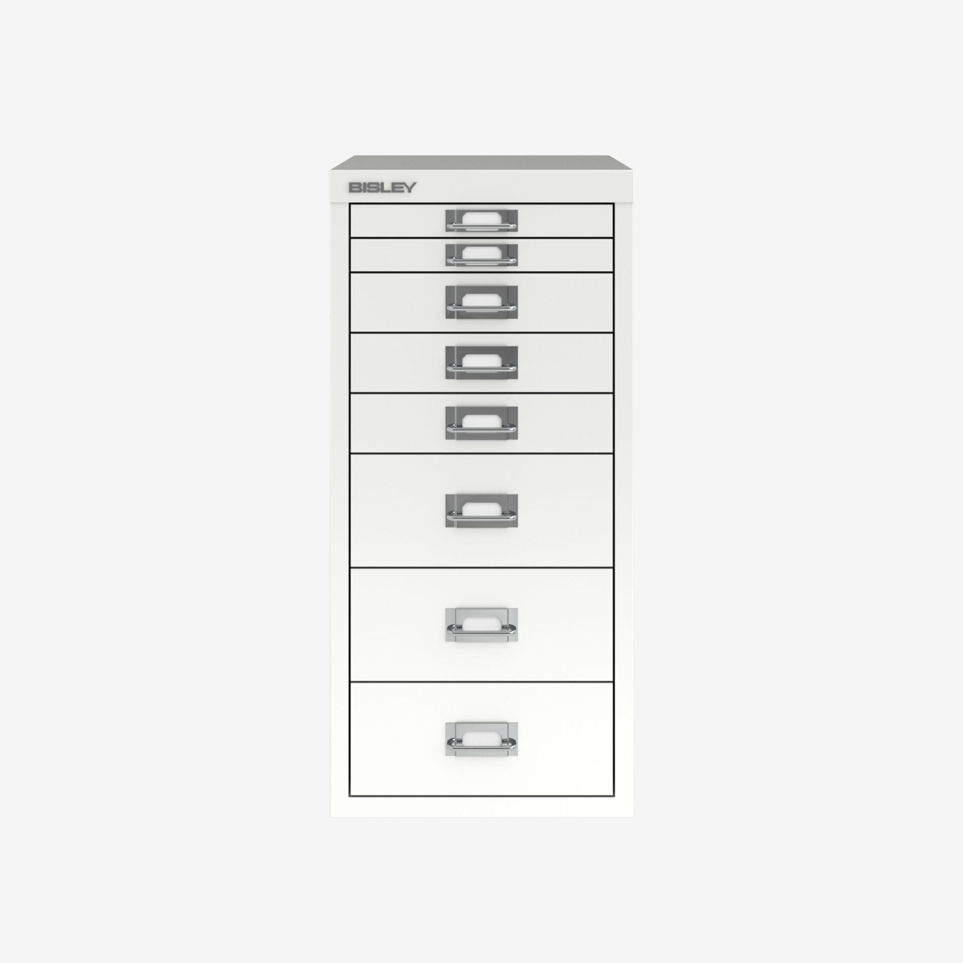 8 Drawer Cabinet MultiDrawer in Traffic White | Office Drawers | Bisley Direct