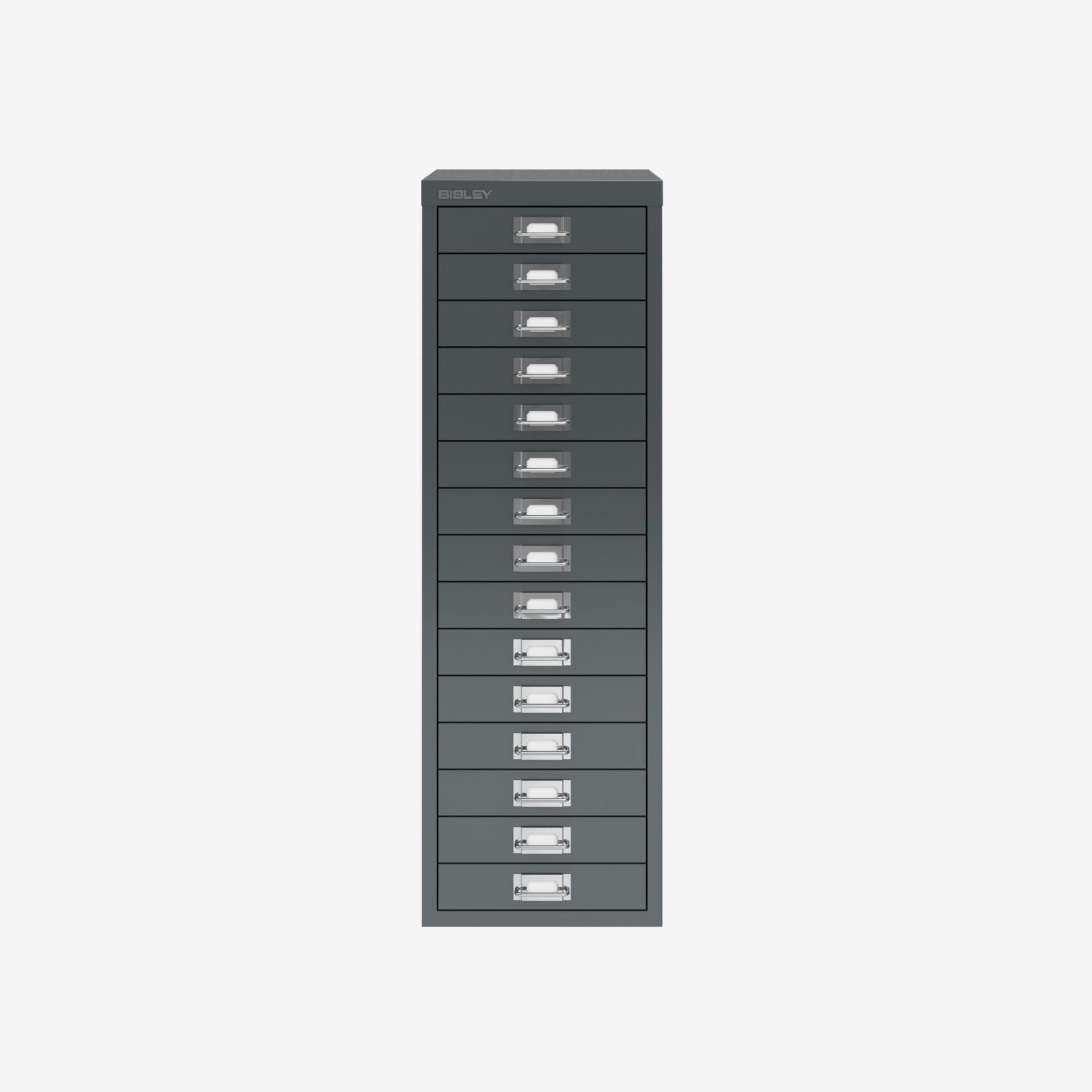 Bisley 15-Drawer Filing Cabinet Wholesale in Anthracite Grey | Bisley Direct