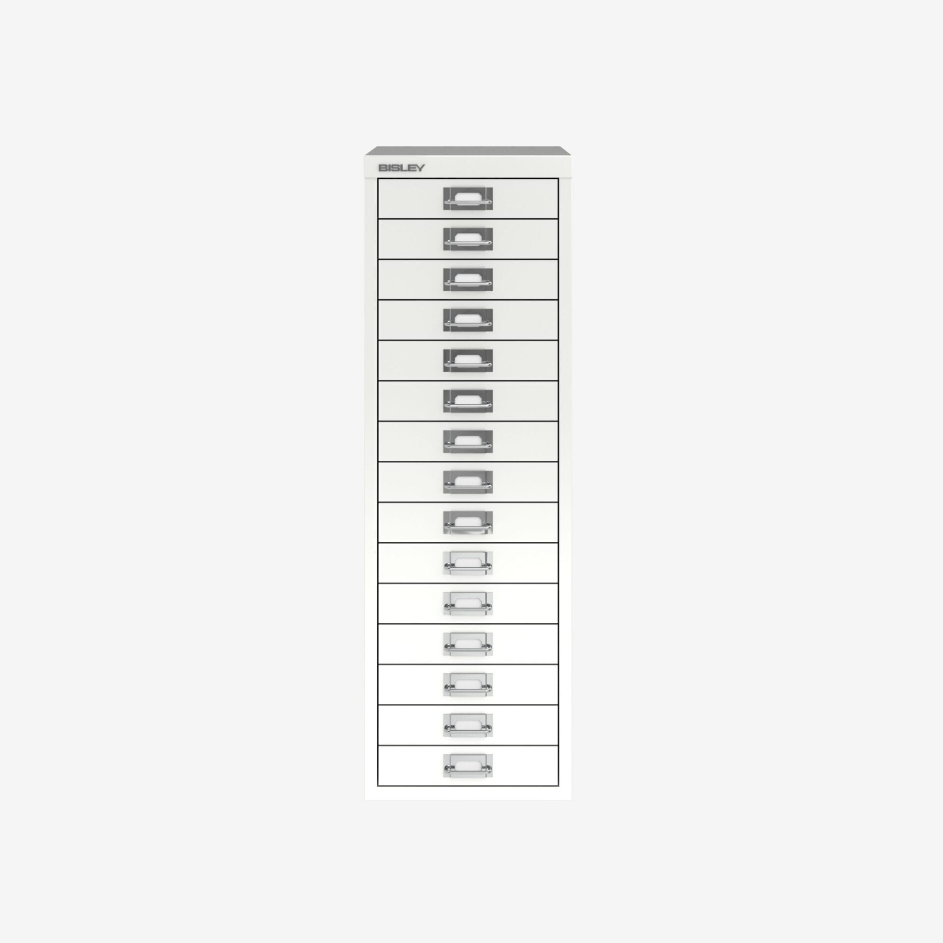 Bisley 15-Drawer Filing Cabinet Wholesale in Traffic White | Bisley Direct