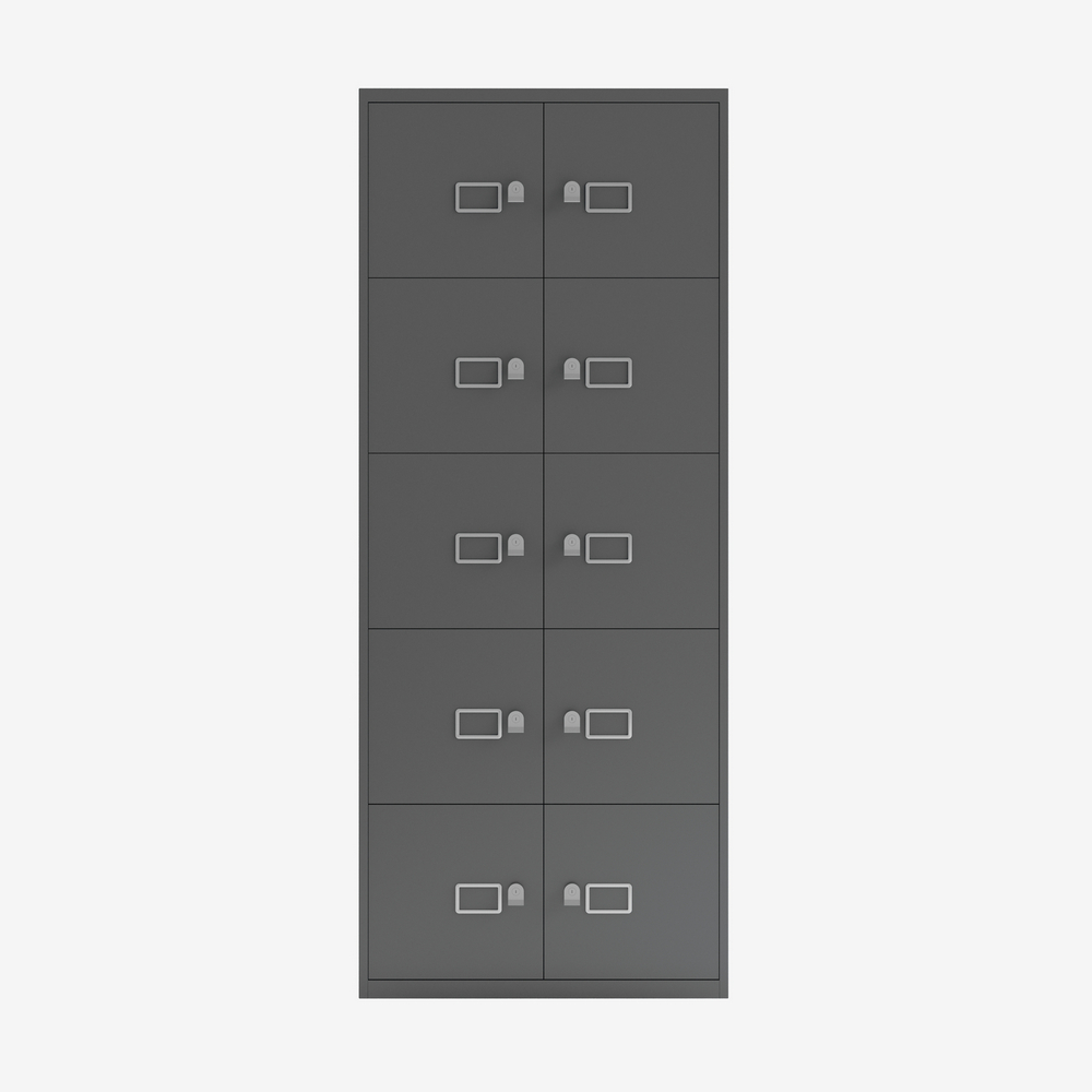 10 Door Storage Cabinet in Anthracite Grey | Large Metal Storage Cabinet