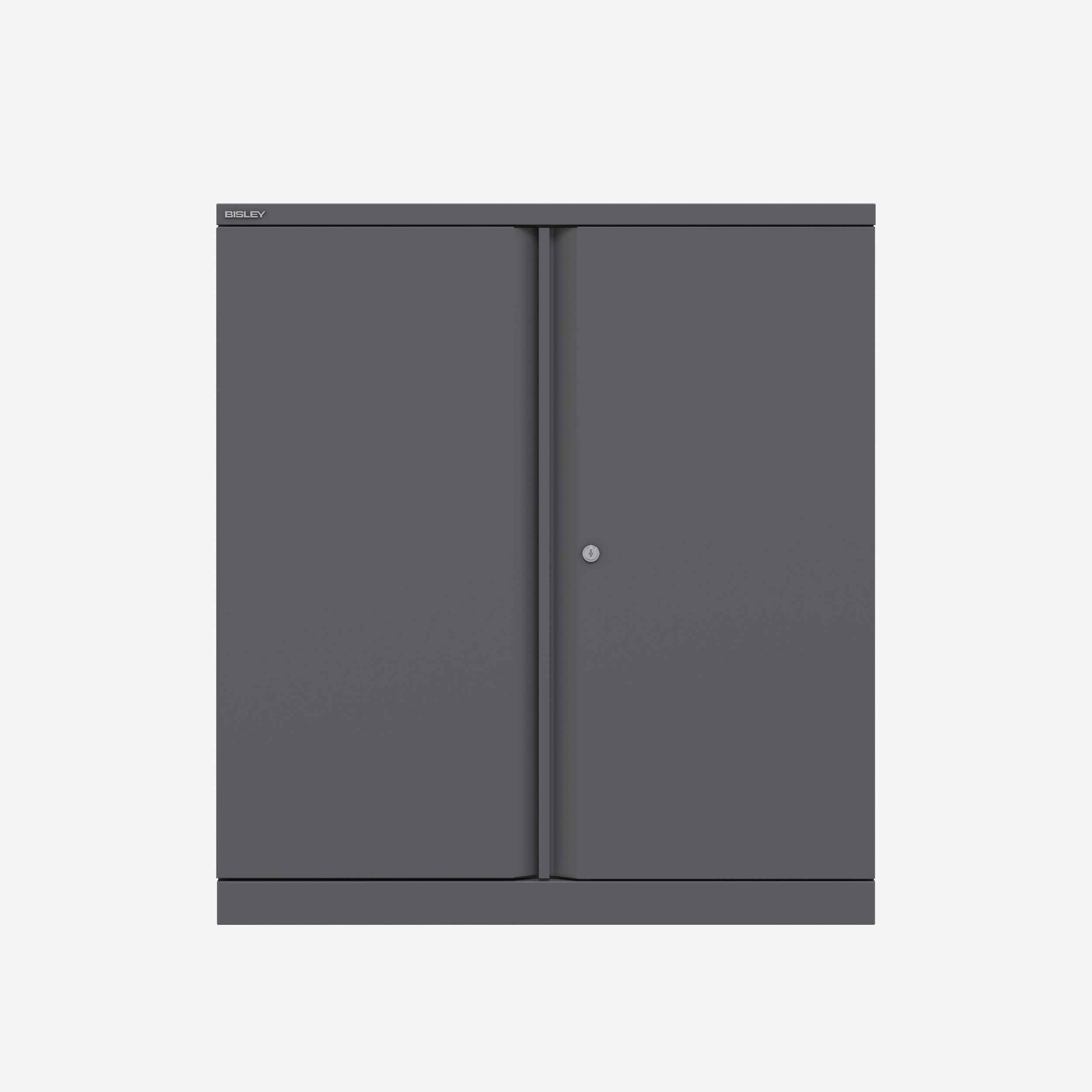 914MM Wide Metal Lockable Cupboard in Anthracite Grey | Bisley Direct