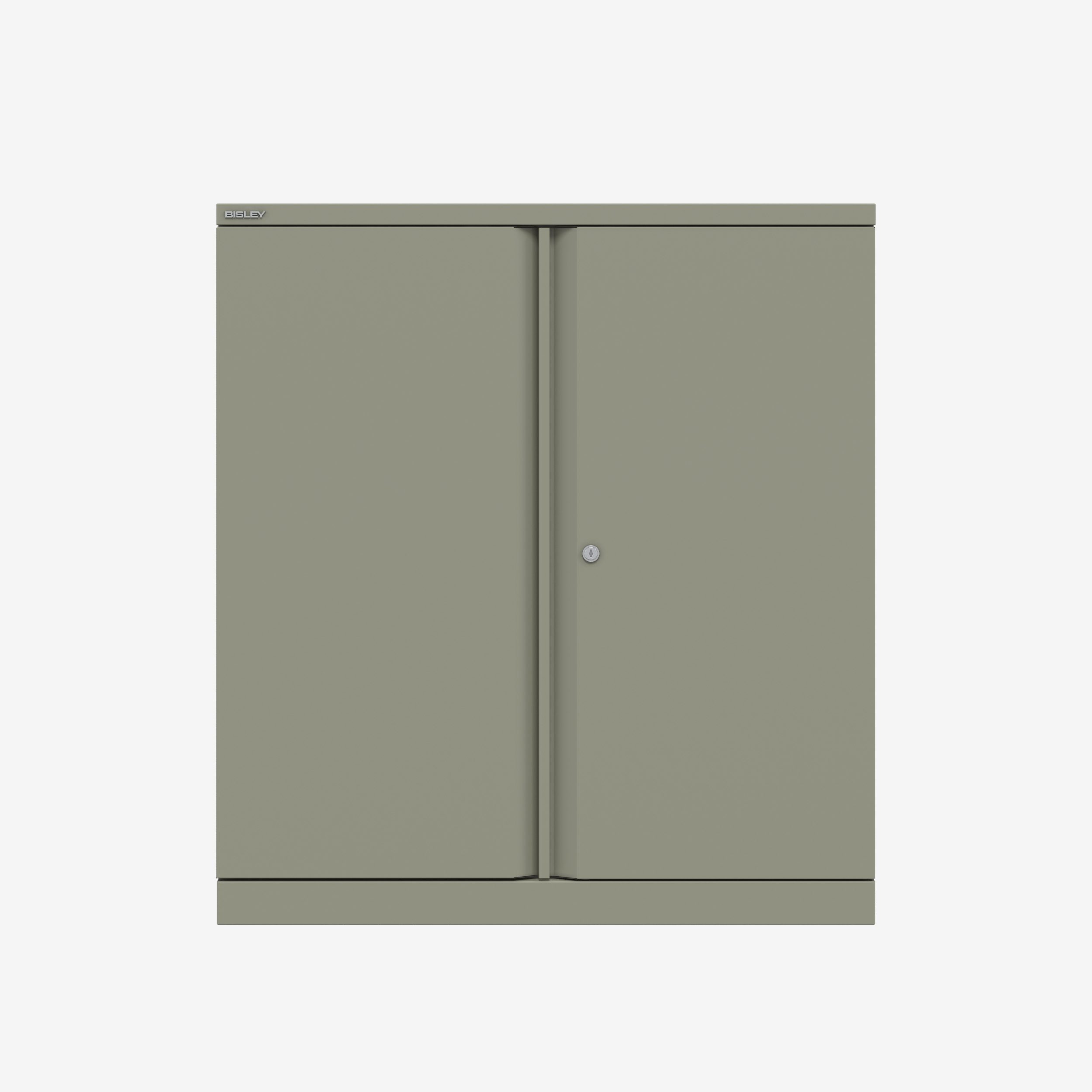 914MM Wide Metal Lockable Cupboard in Goose Grey | Bisley Direct