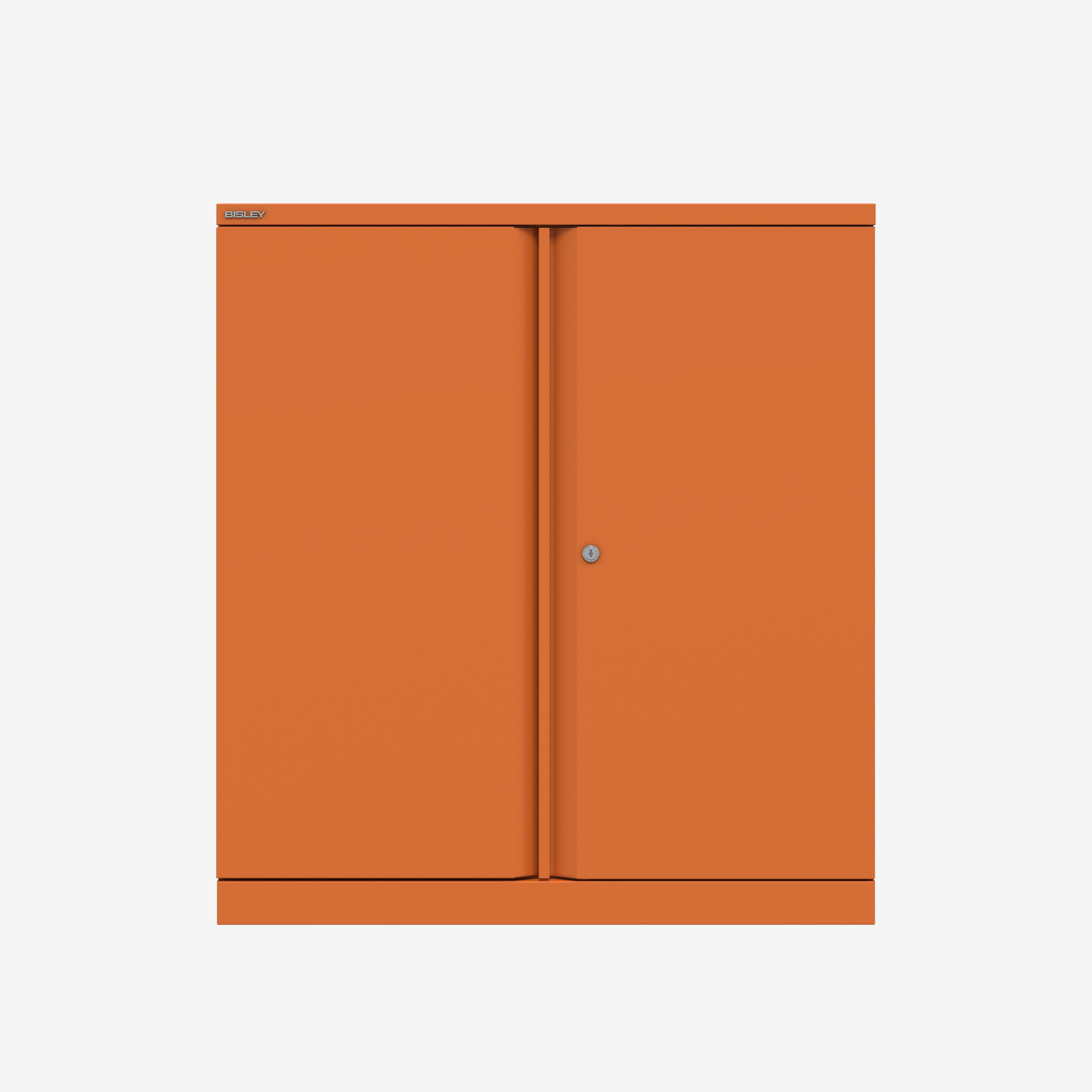 914MM Wide Metal Lockable Cupboard in Orange | Bisley Direct