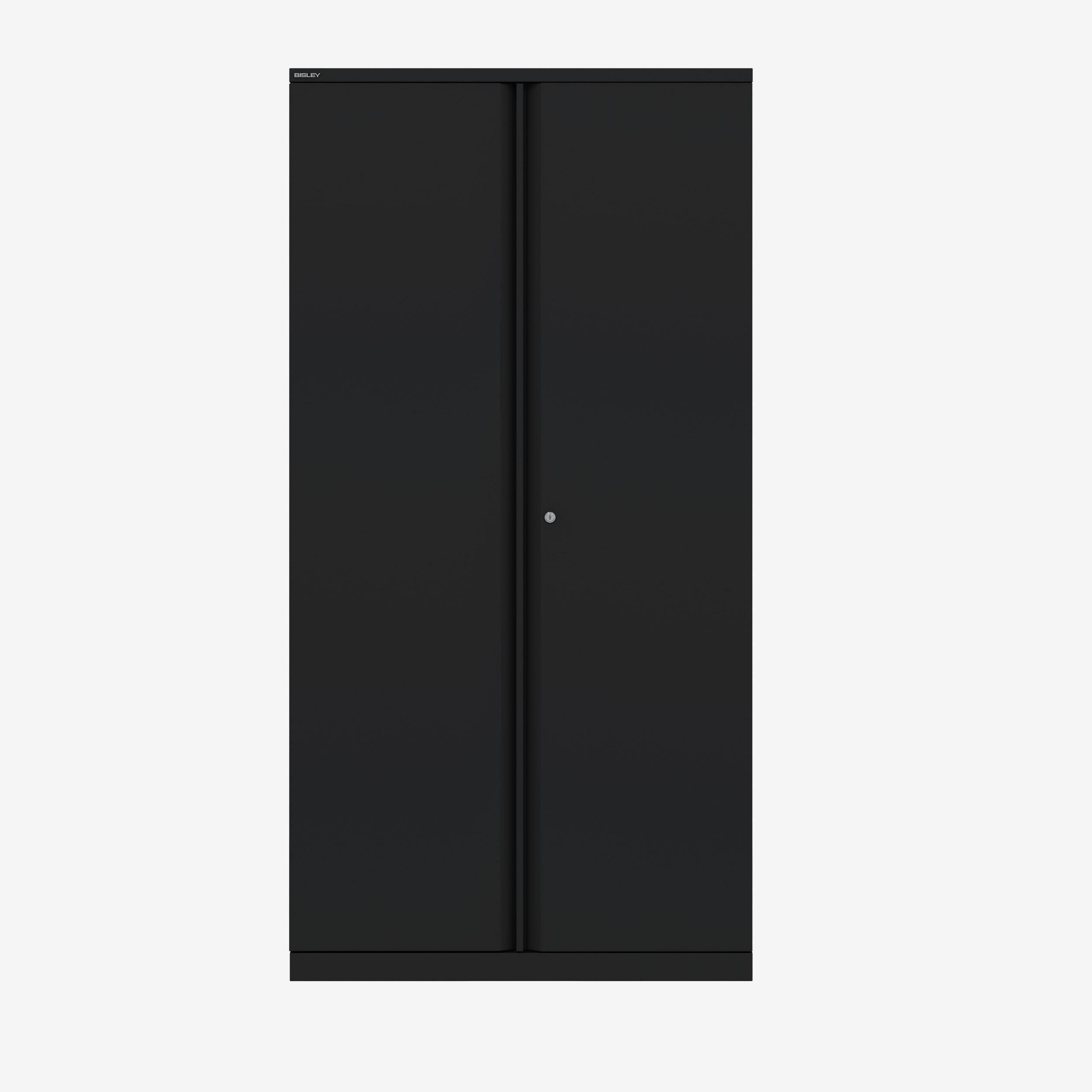 100MM Metal Lockable Cupboard in Black | Tall Metal Office Cupboard