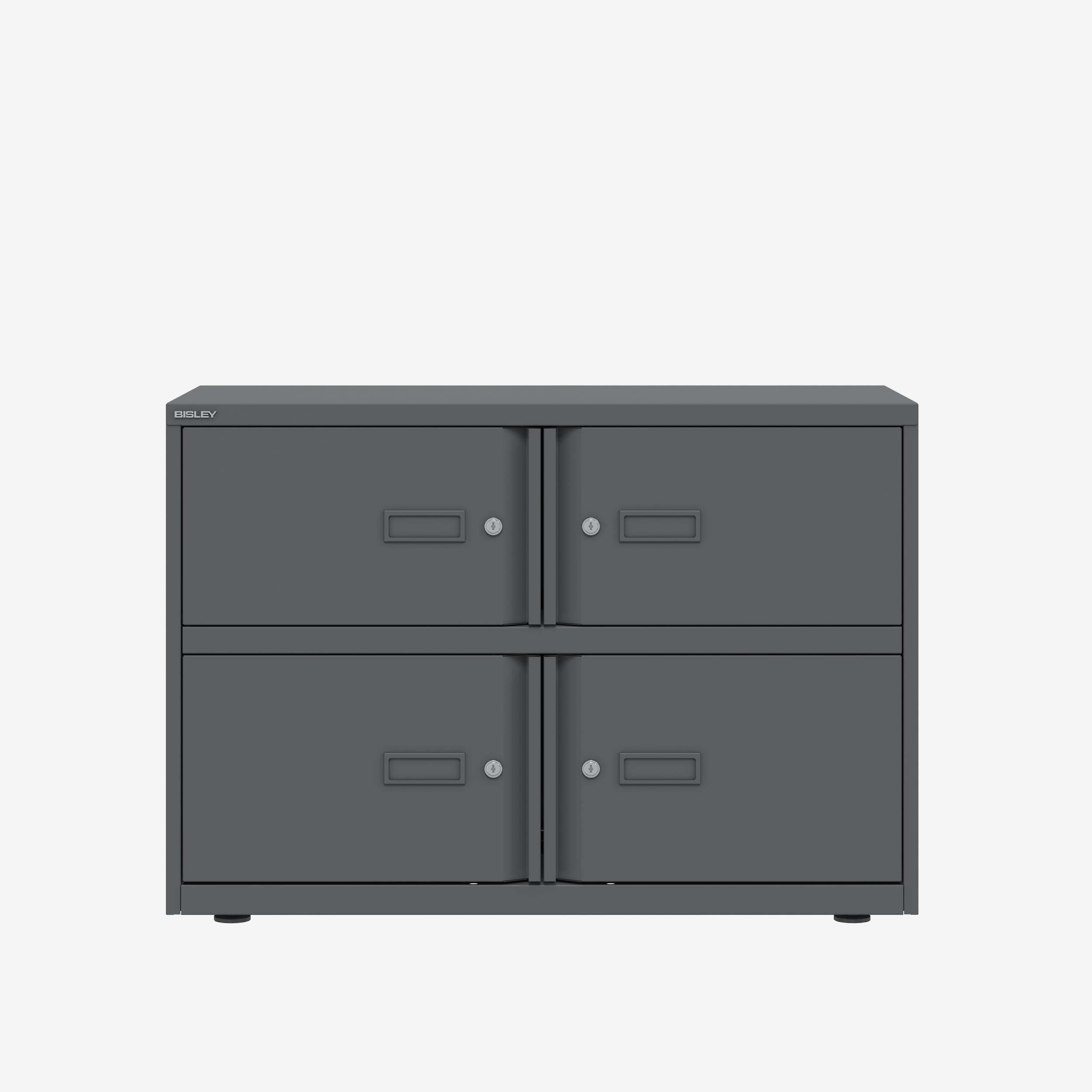 4 Door Locker Cabinet in Anthracite Grey | Steel Lockable Cabinet | Bisley Lodge
