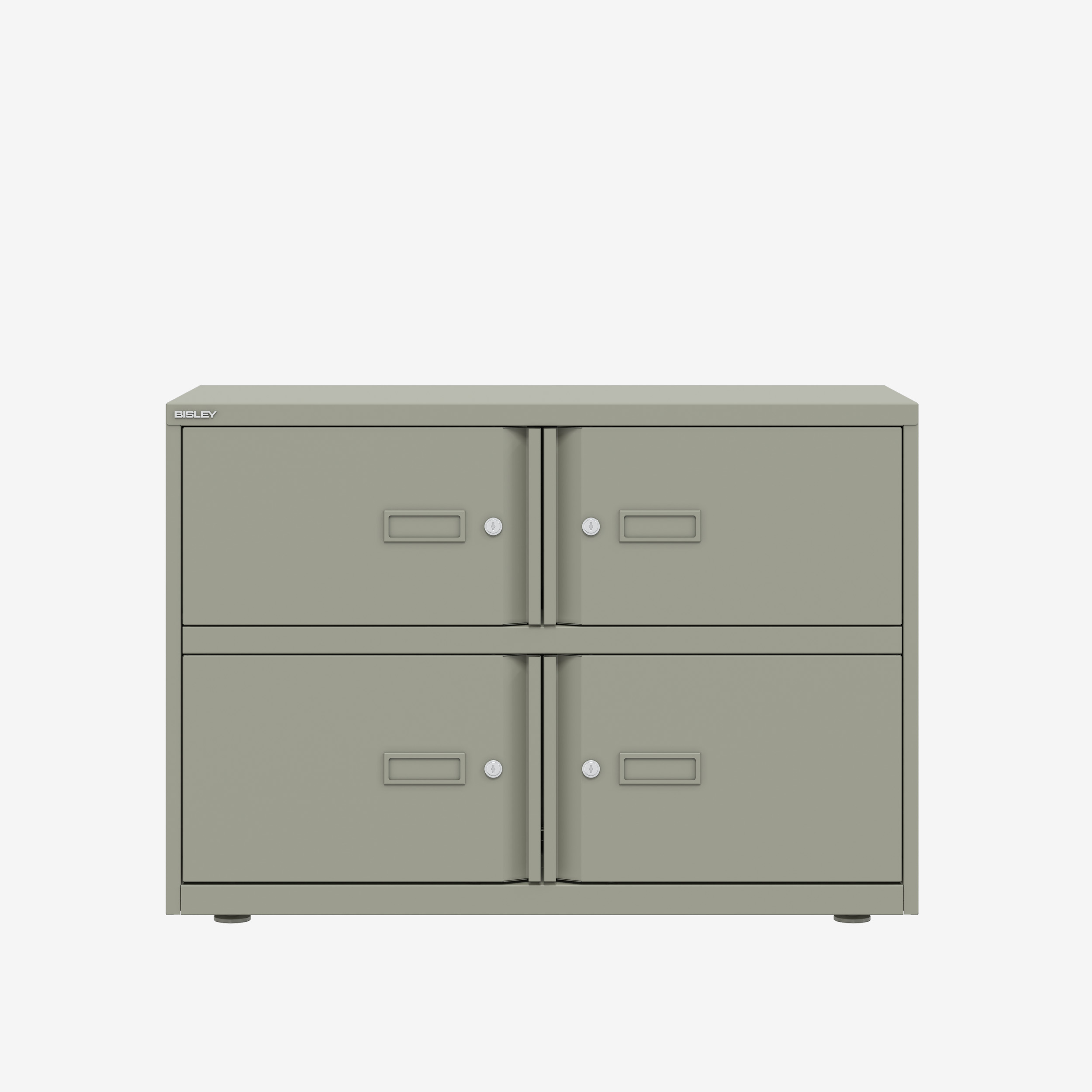 4 Door Locker Cabinet in Goose Grey | Steel Lockable Cabinet | Bisley Lodge
