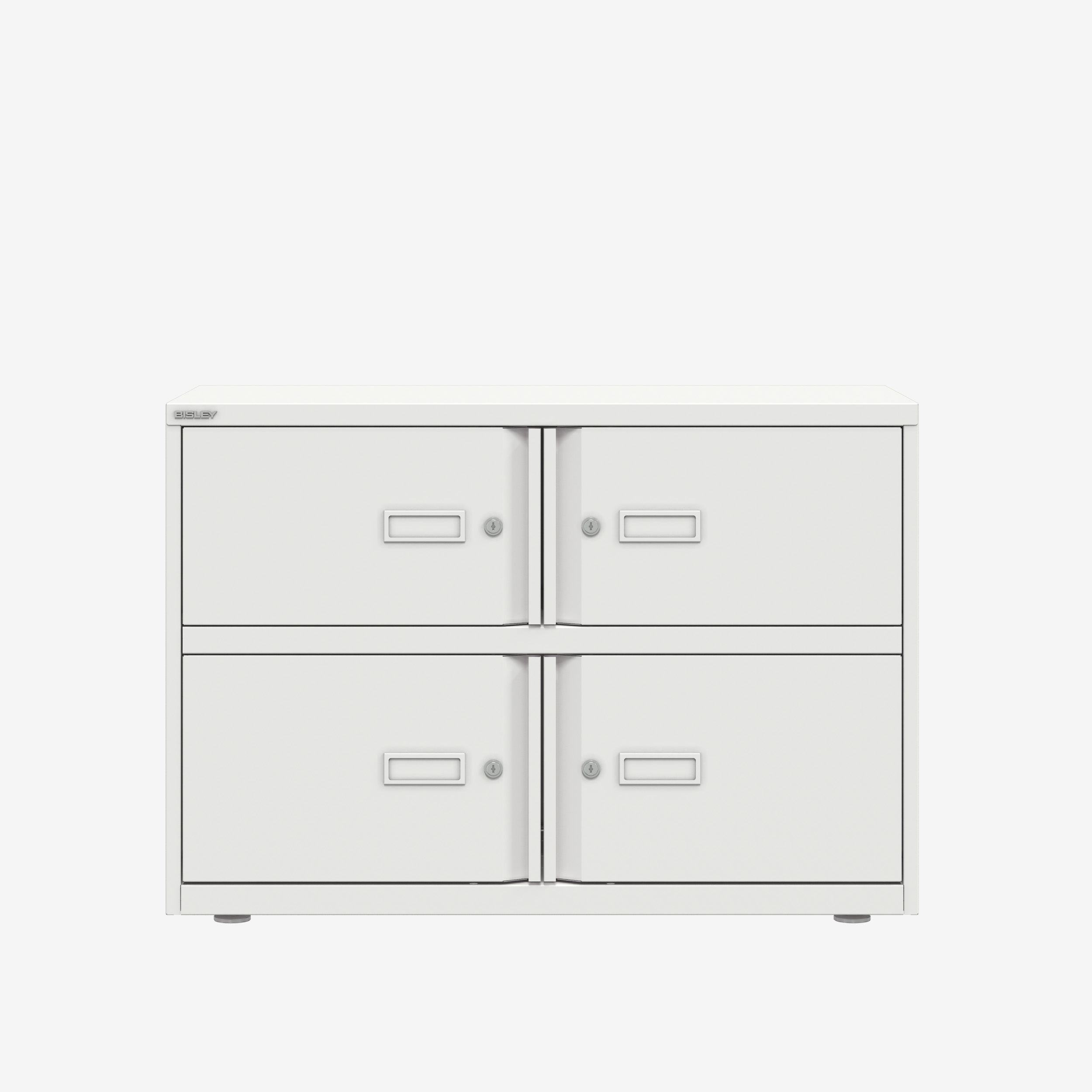 4 Door Locker Cabinet in Traffic White | Steel Lockable Cabinet | Bisley Lodge