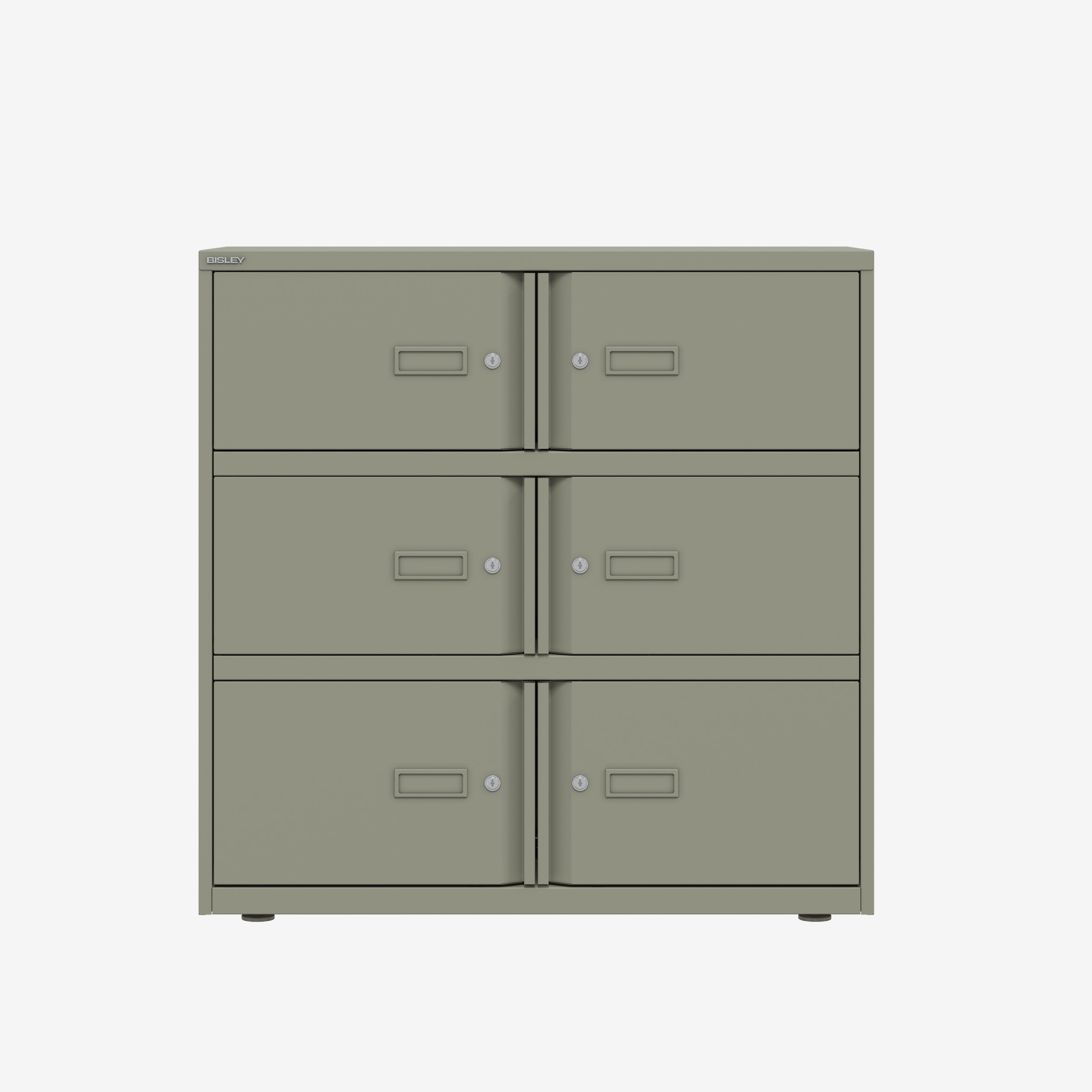 6 Door Locker Cabinet in Goose Grey | Locking Metal Cabinet | Bisley Lodge