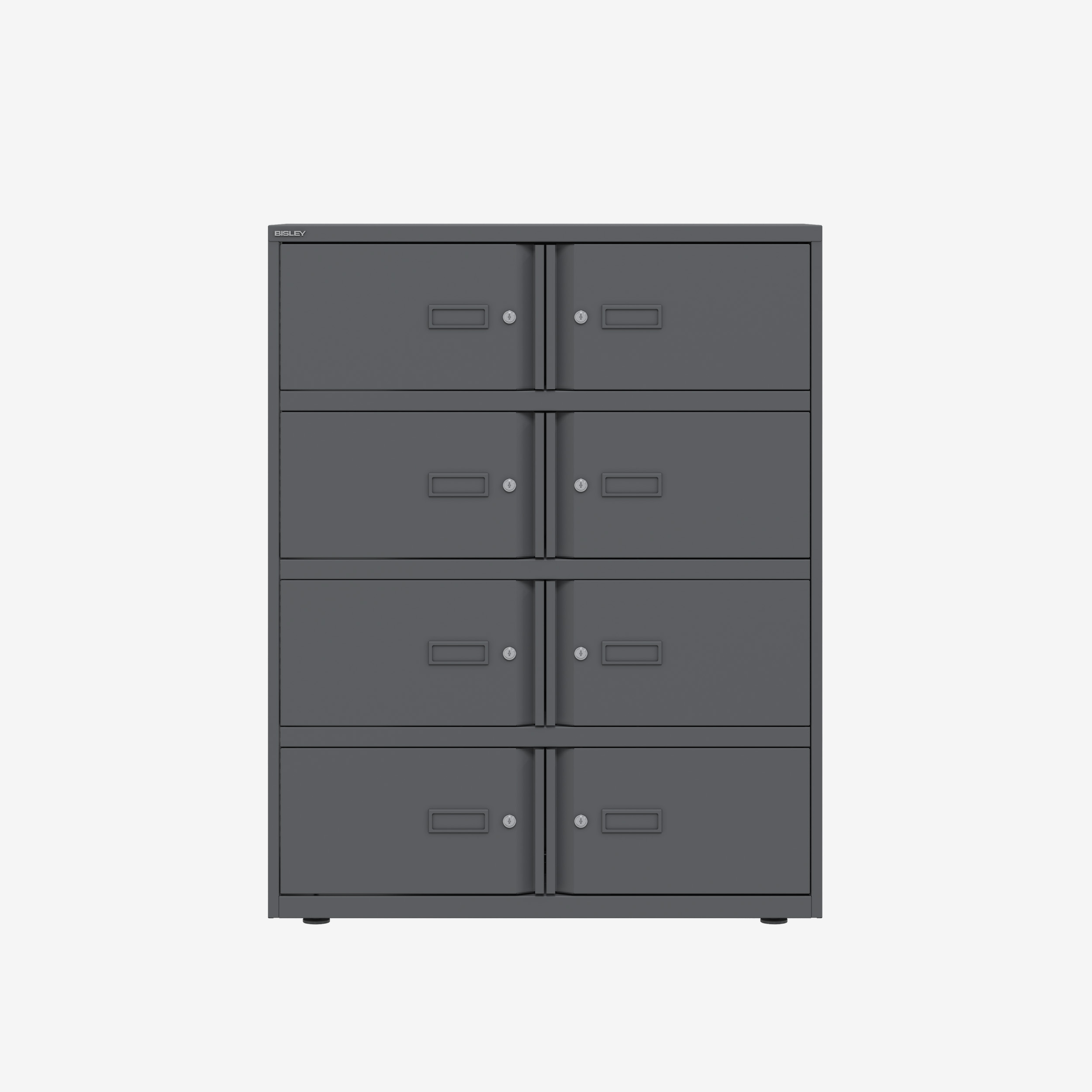 8 Door Large Metal Office Cabinet in Anthracite Grey | Bisley Lodge