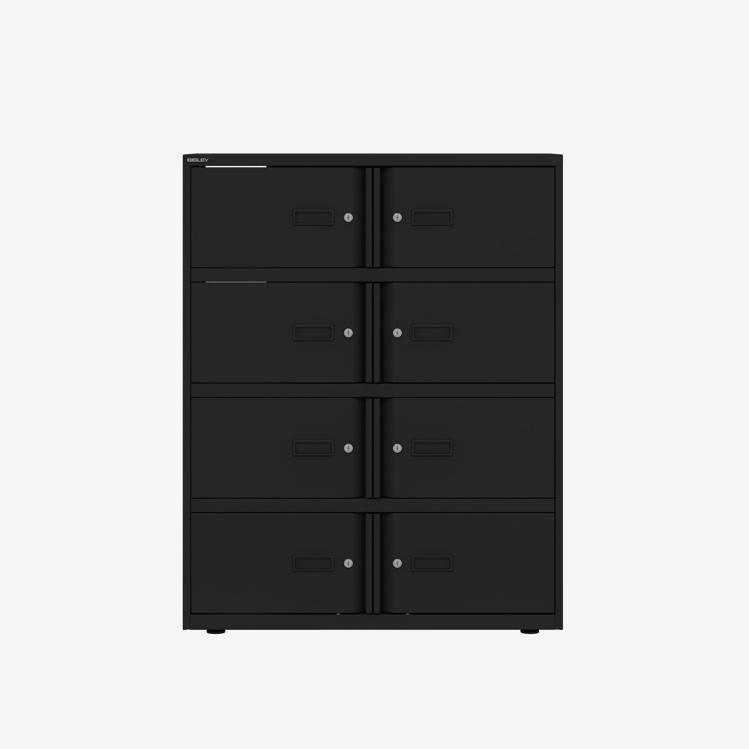 8 Door Large Metal Office Cabinet in Black | Bisley Lodge