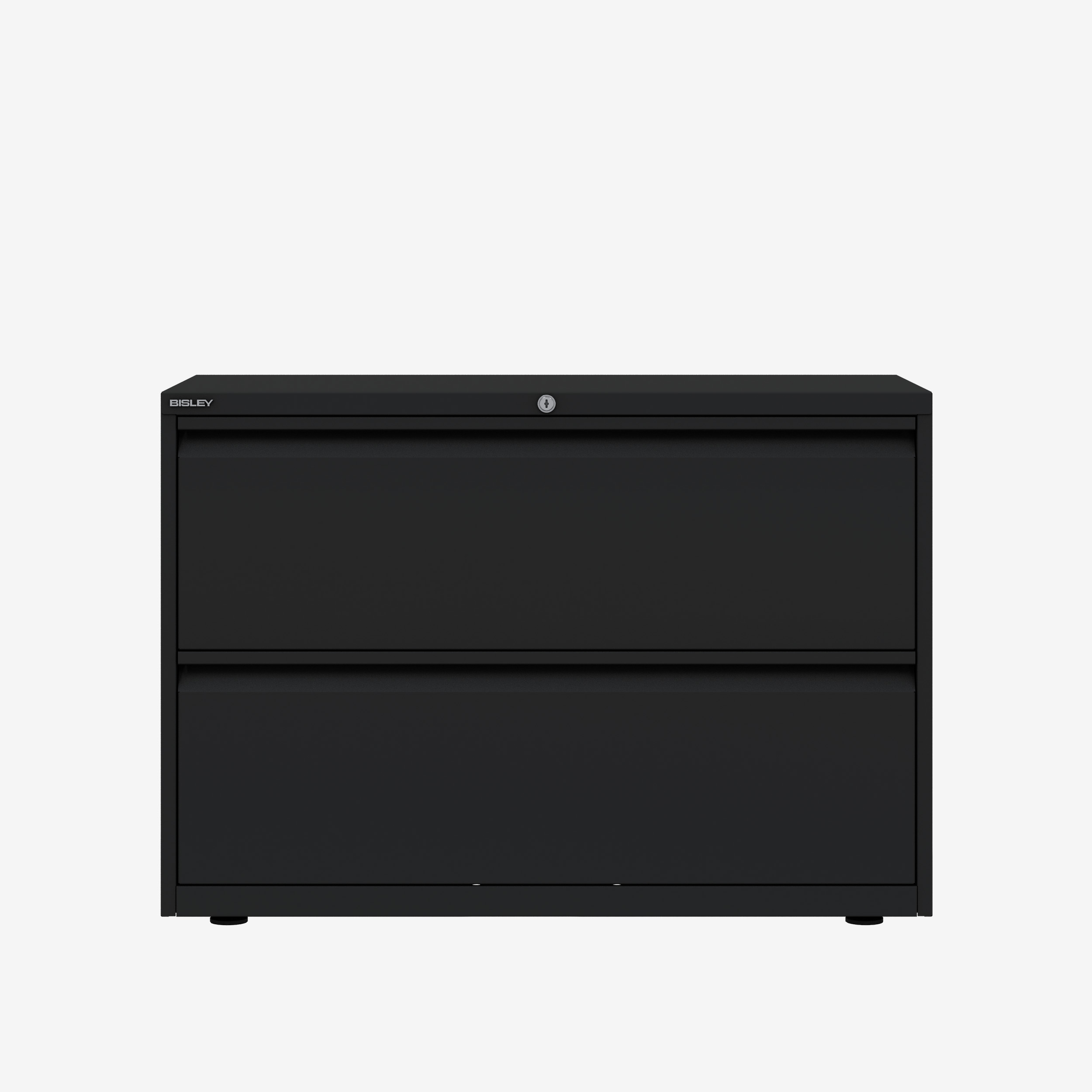 1000MM Bisley 2 Drawer Side Filing Cabinet in Black | Bisley Direct