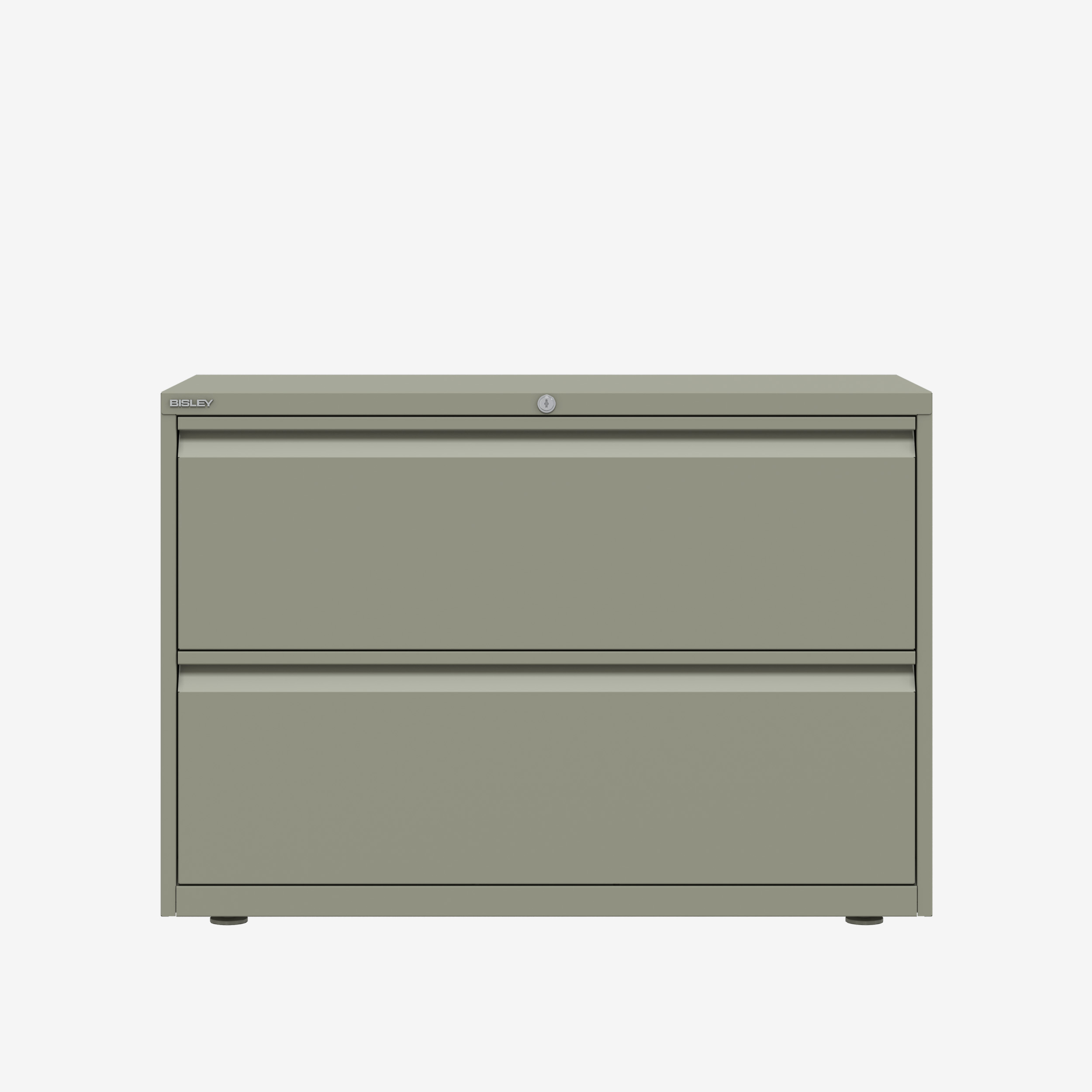 1000MM Bisley 2 Drawer Side Filing Cabinet in Goose Grey | Bisley Direct