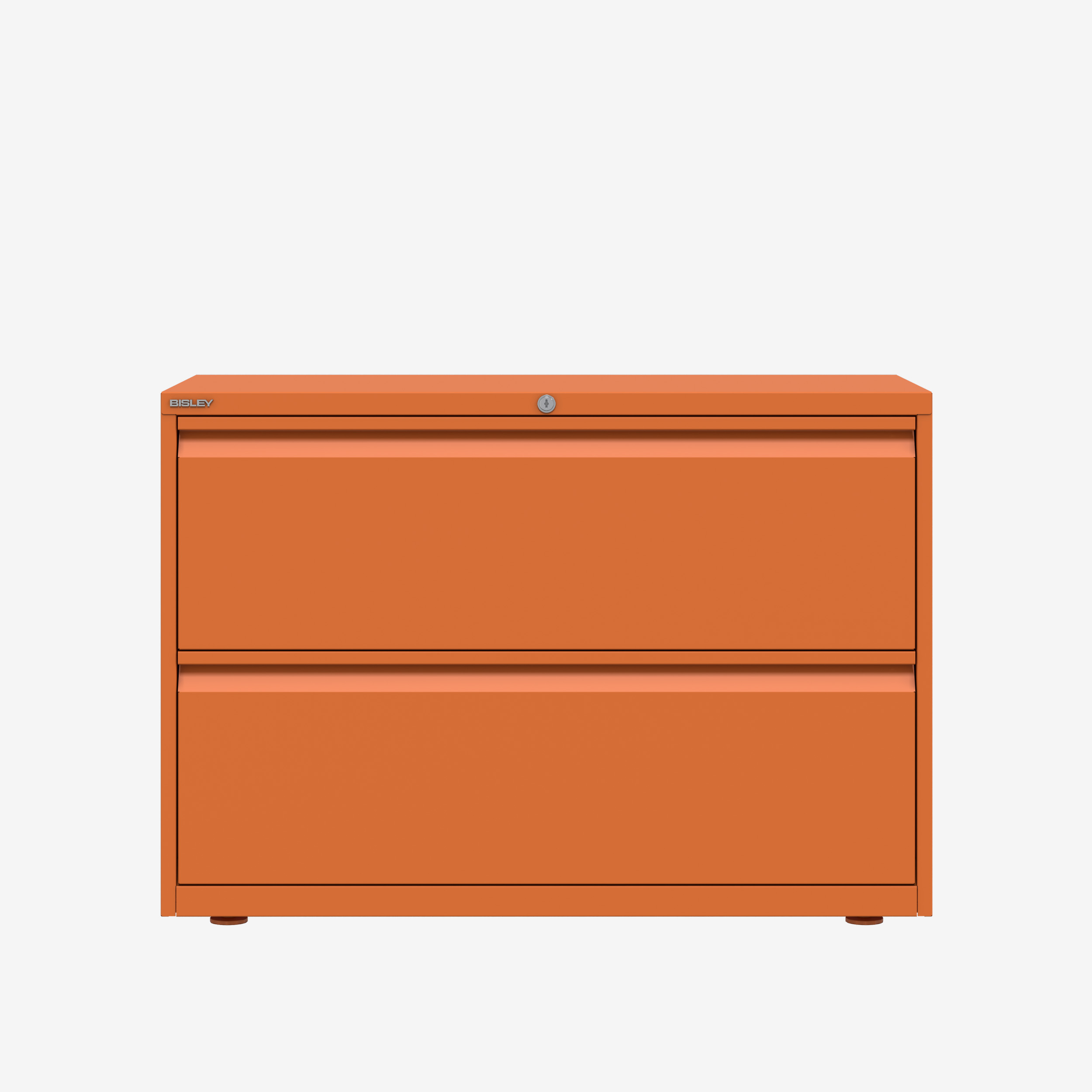 1000MM Bisley 2 Drawer Side Filing Cabinet in Orange | Bisley Direct
