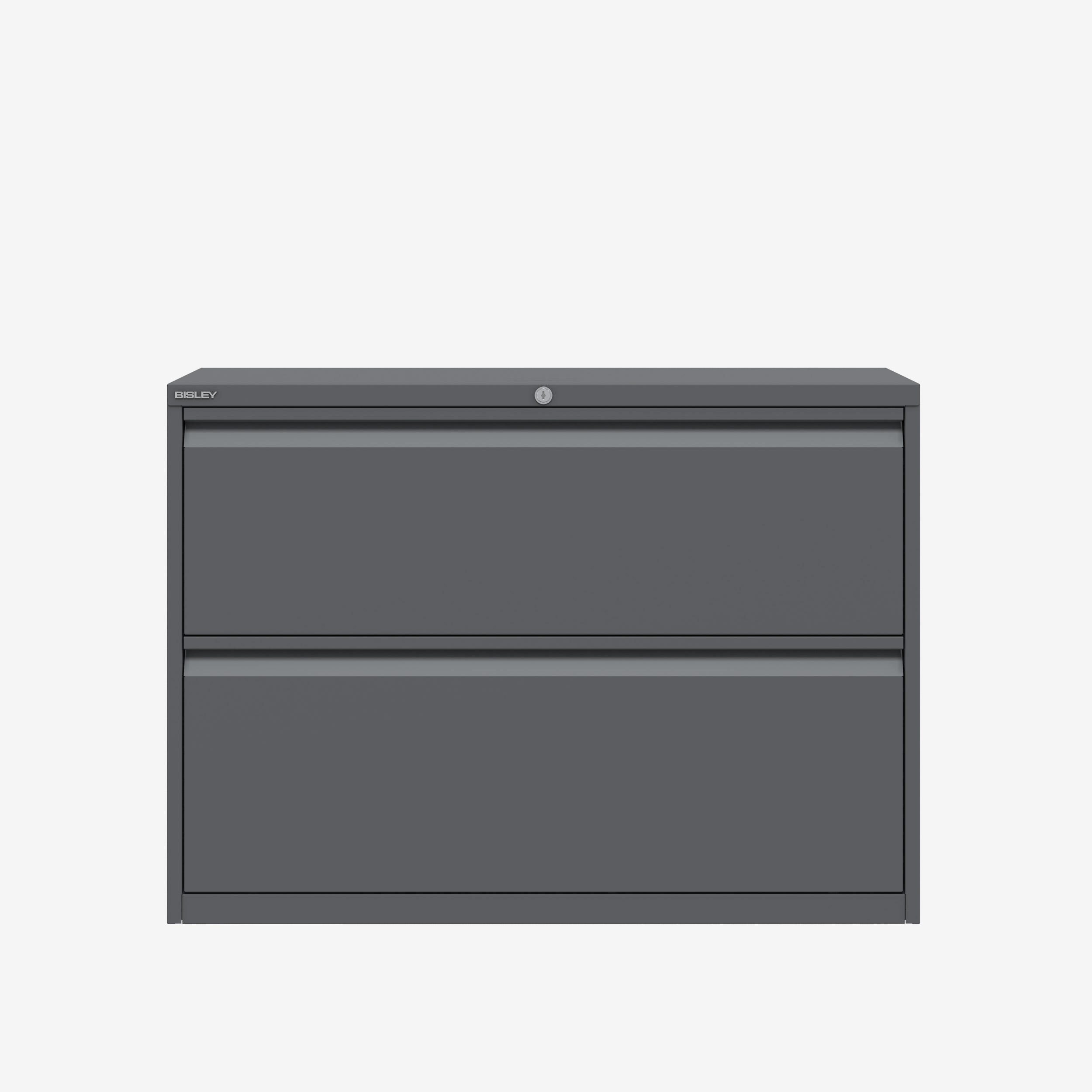 1000MM Wide Filing Cabinet with 2 Drawers in Anthracite Grey | Bisley Direct