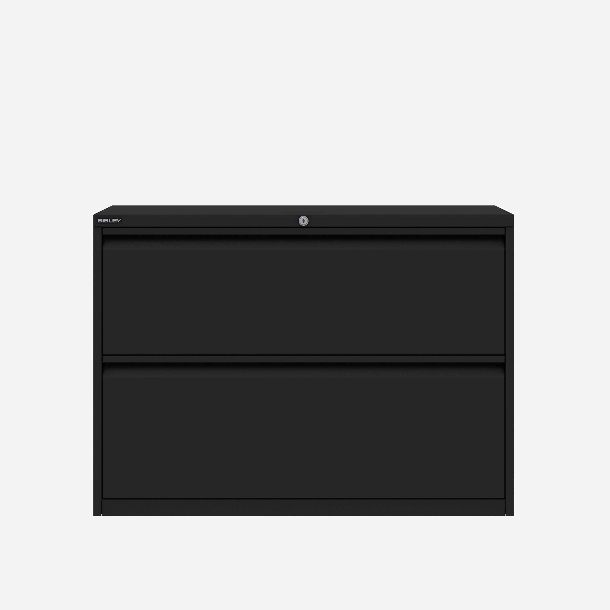 1000MM Wide Filing Cabinet with 2 Drawers in Black | Bisley Direct