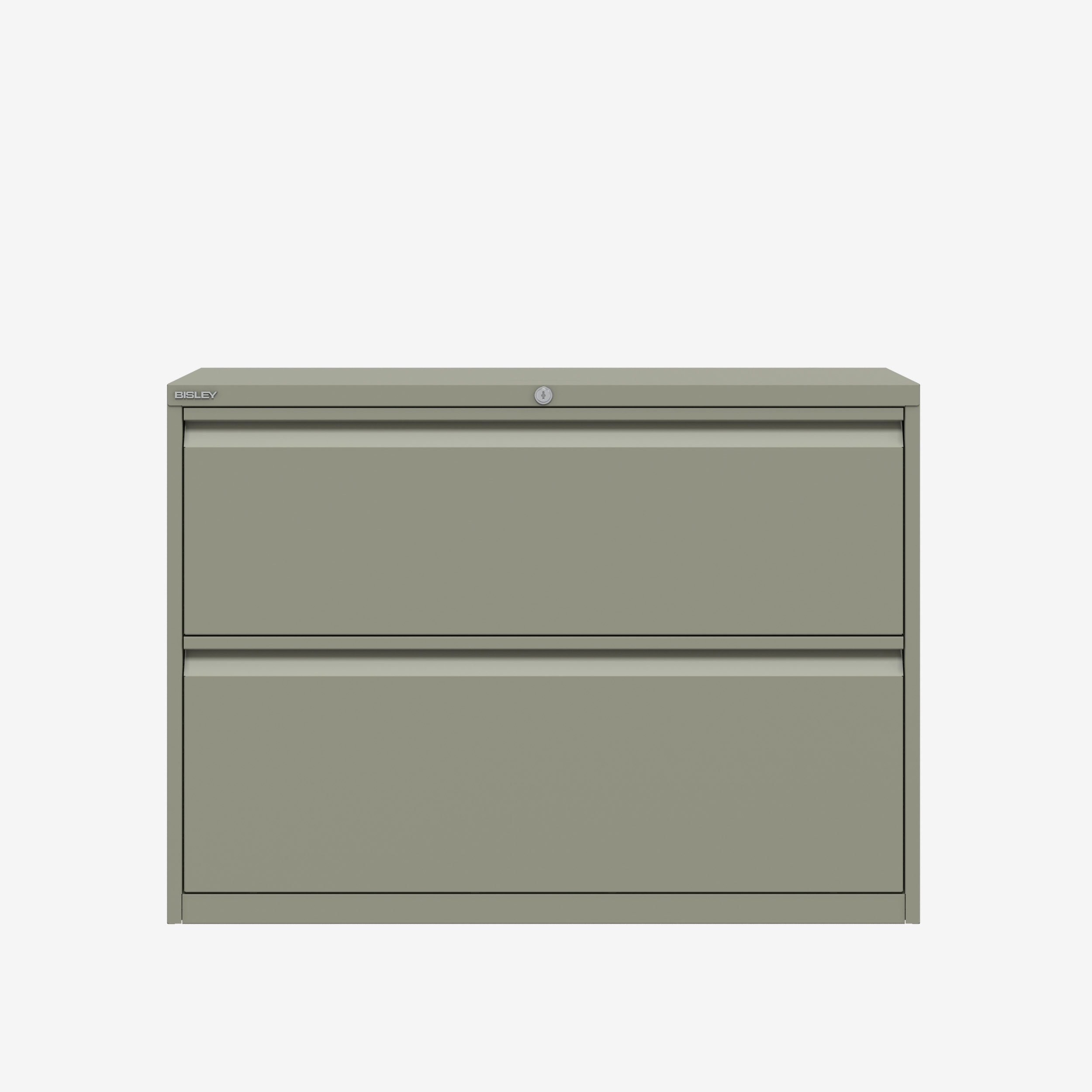 1000MM Wide Filing Cabinet with 2 Drawers in Goose Grey | Bisley Direct