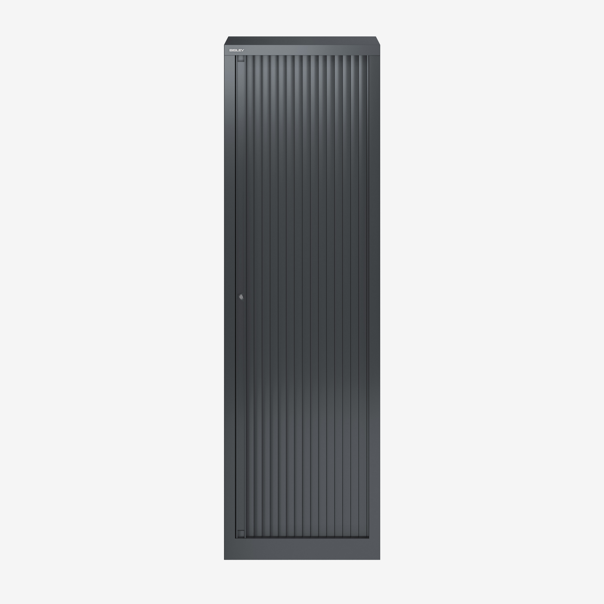 Single Door Euro Tambour Unit in Anthracite Grey | Bisley Direct