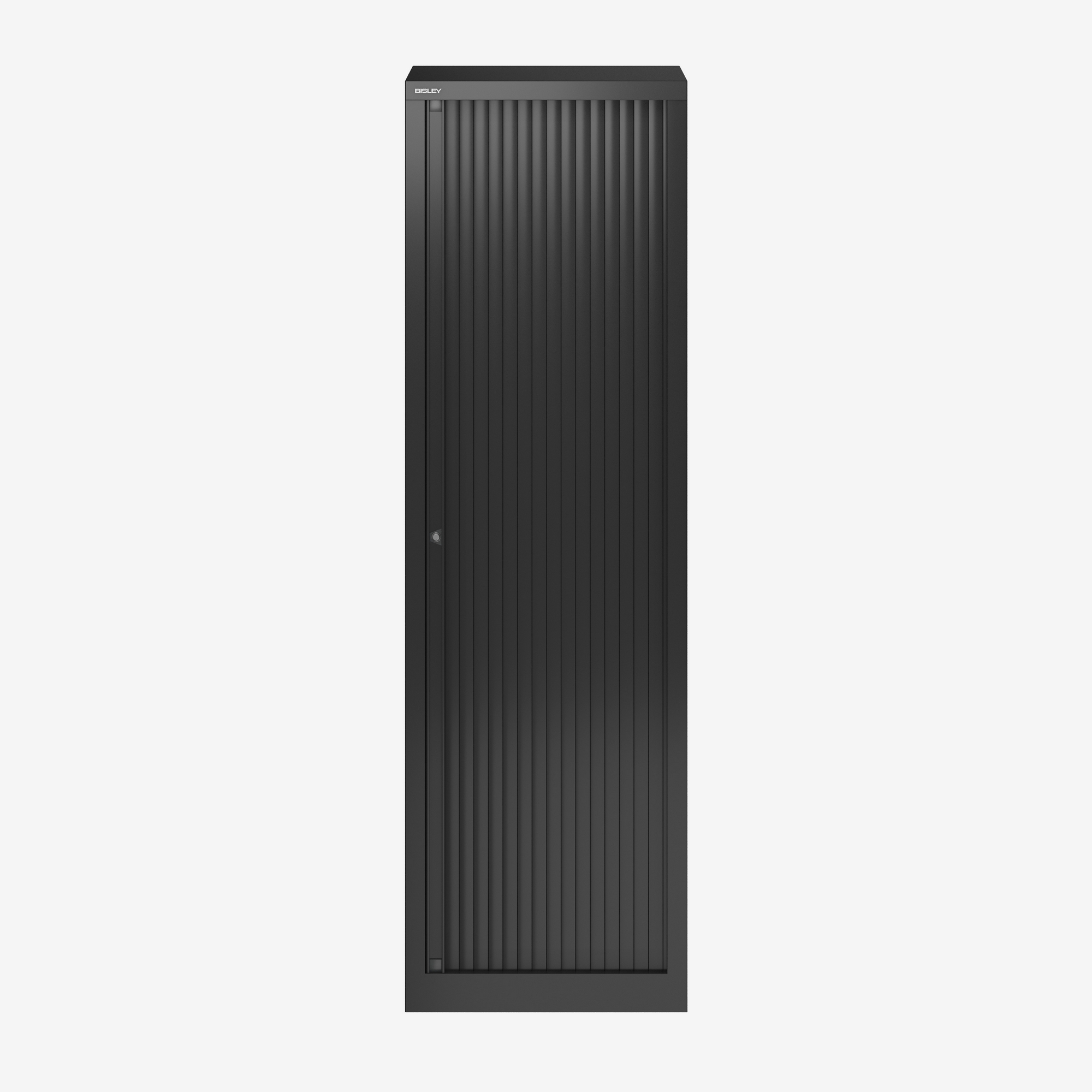 Single Door Euro Tambour Unit in Black | Bisley Direct