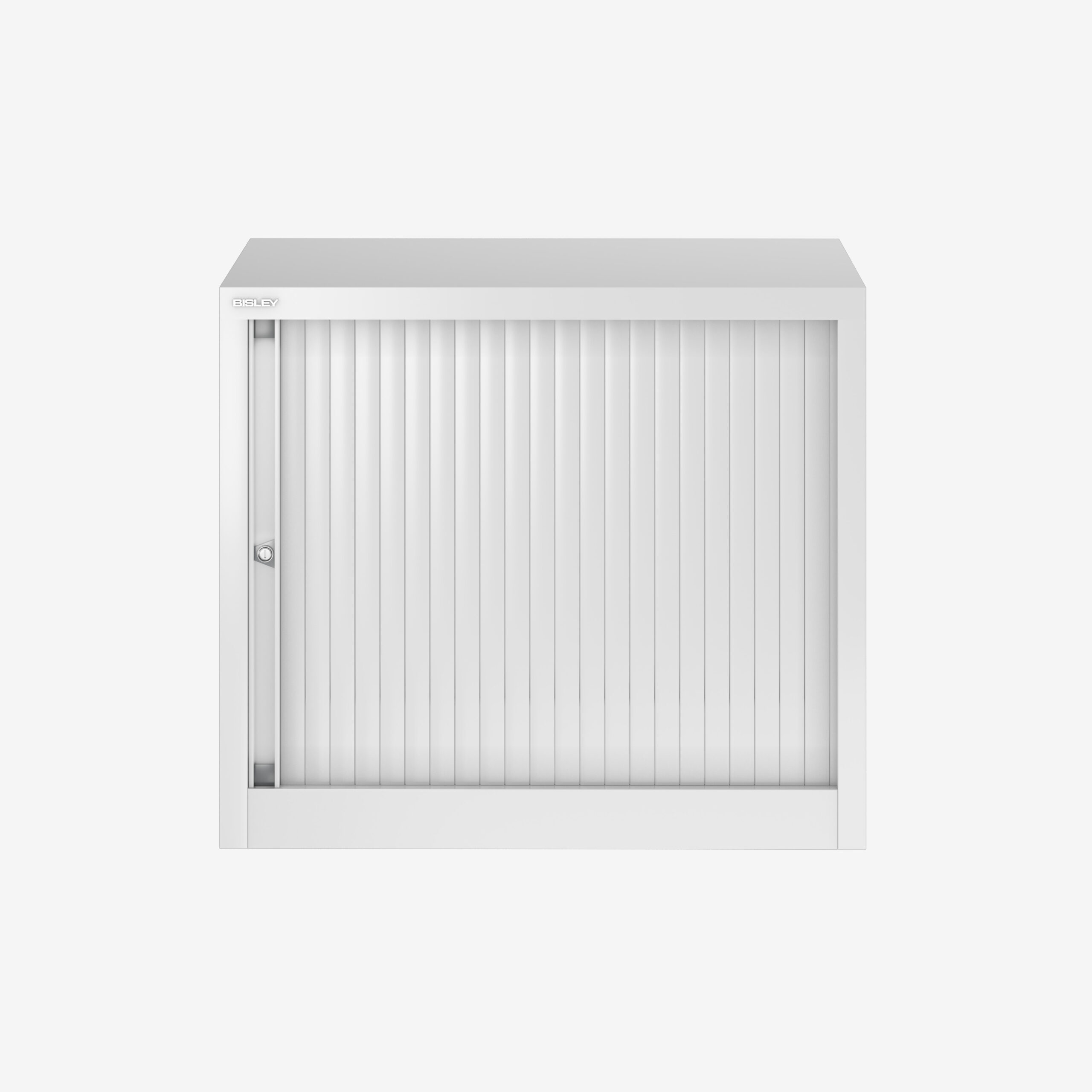 Small Tambour Unit For Office Use in Traffic White | Bisley Direct