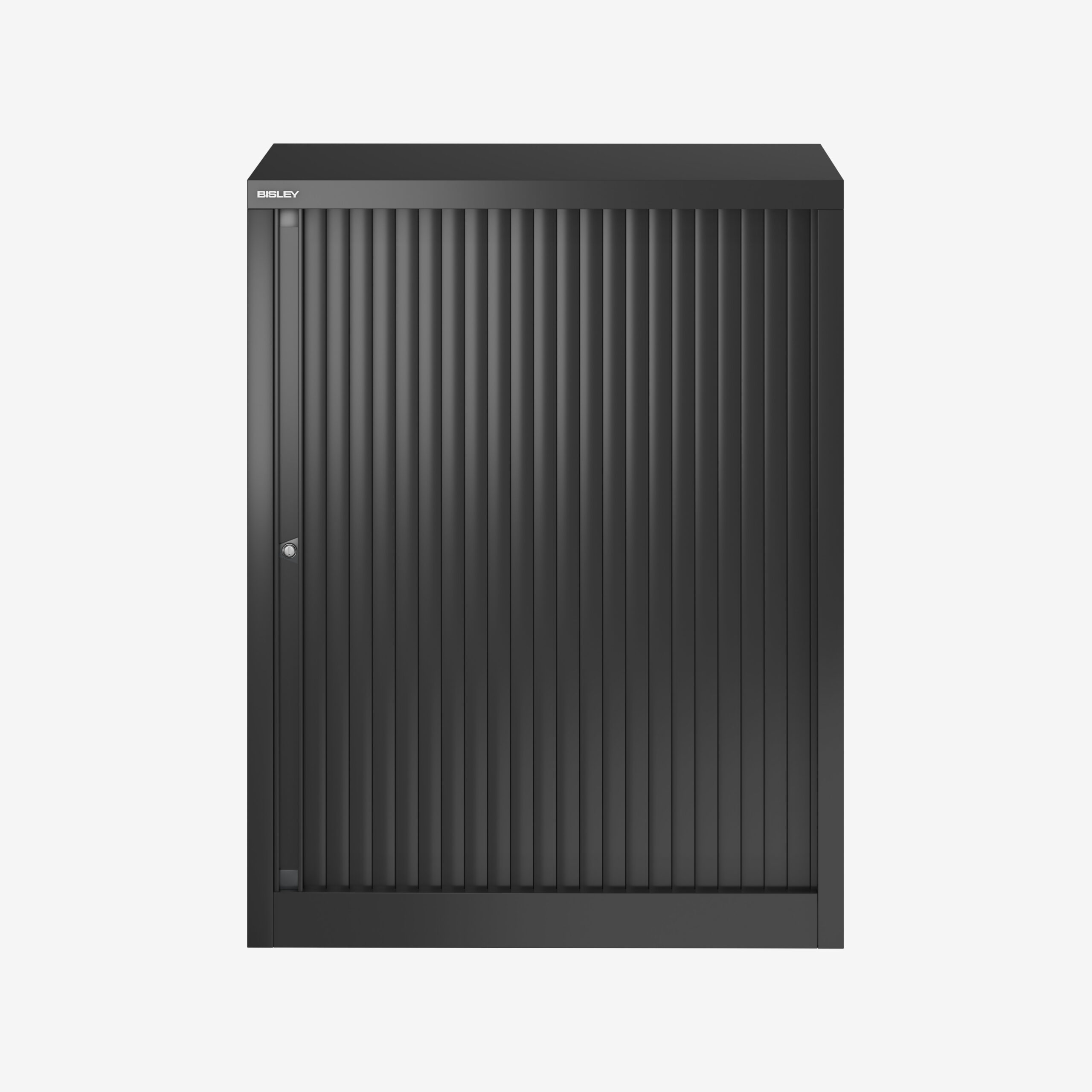 800mm Wide Compact Tambour Unit in Black | Bisley Direct