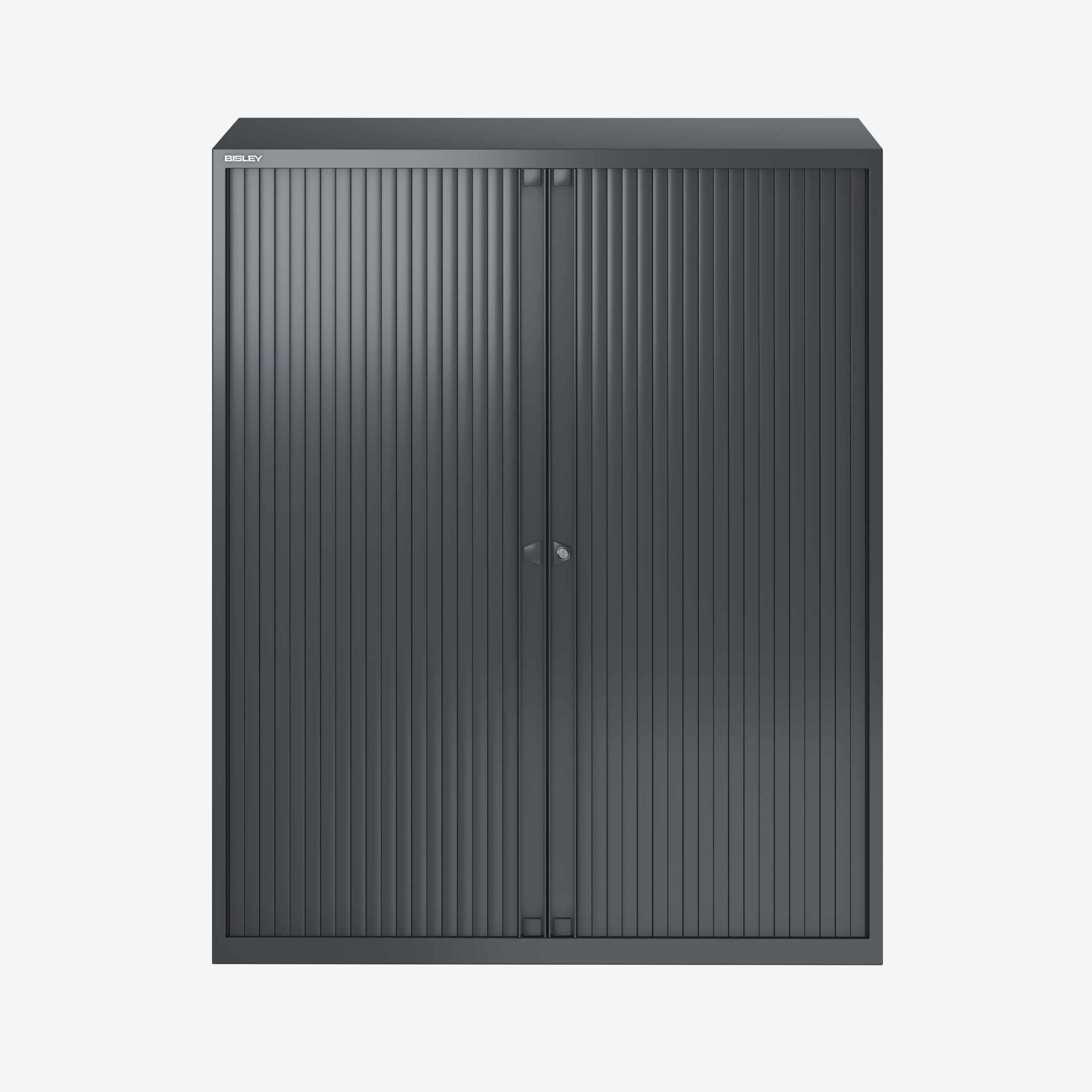 Metal Storage Unit for Offices in Anthracite Grey | Tambour Unit | Bisley Direct