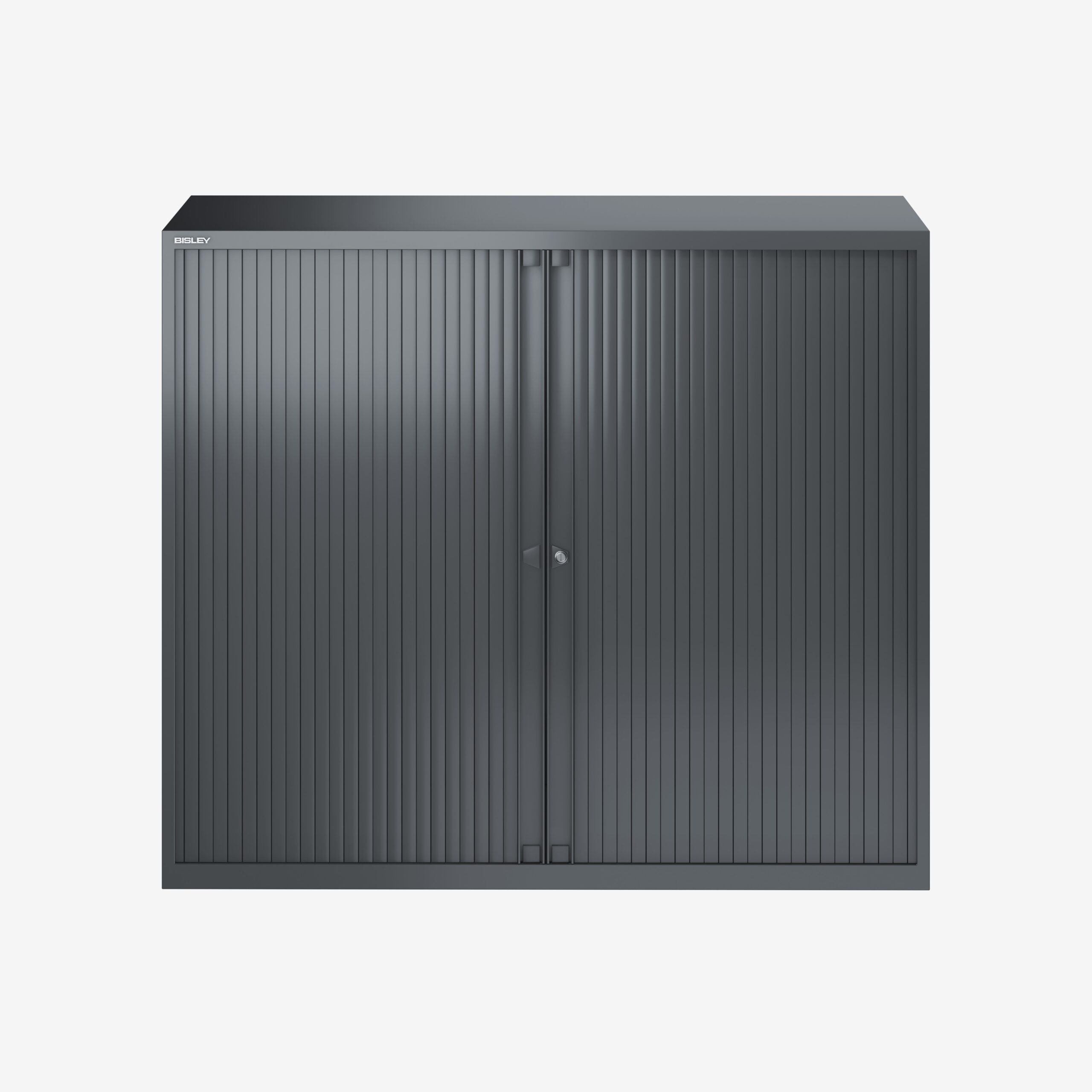 1200mm Wide Tambour Unit in Anthracite Grey | Bisley Direct