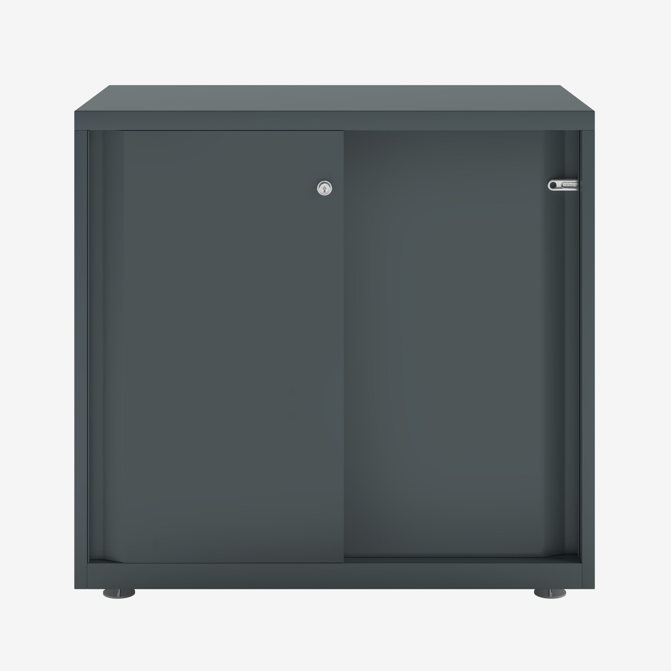 Glide Metal Storage Cabinet with Doors in Anthracite Grey | Bisley Direct