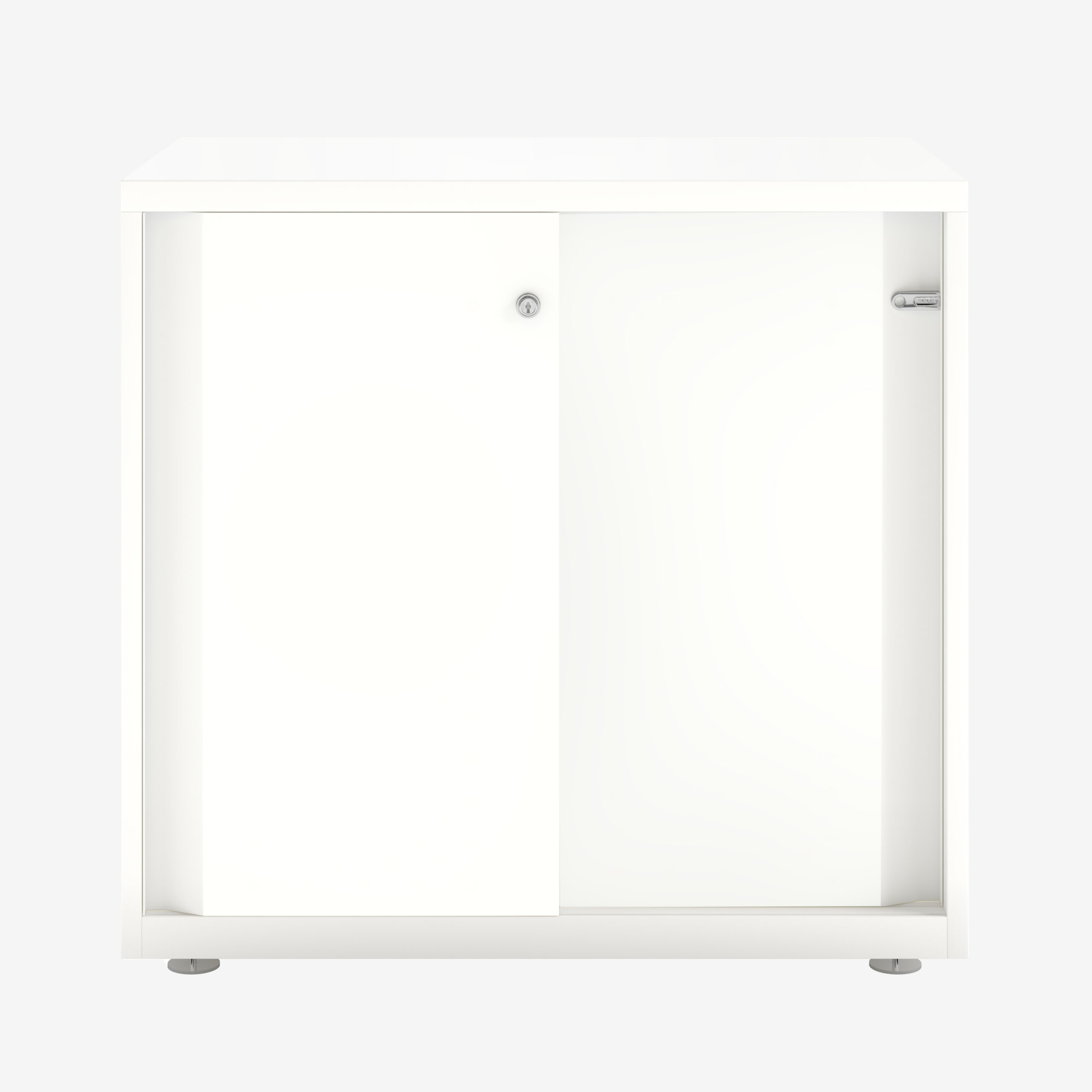 Glide Metal Storage Cabinet with Doors in Traffic White | Bisley Direct