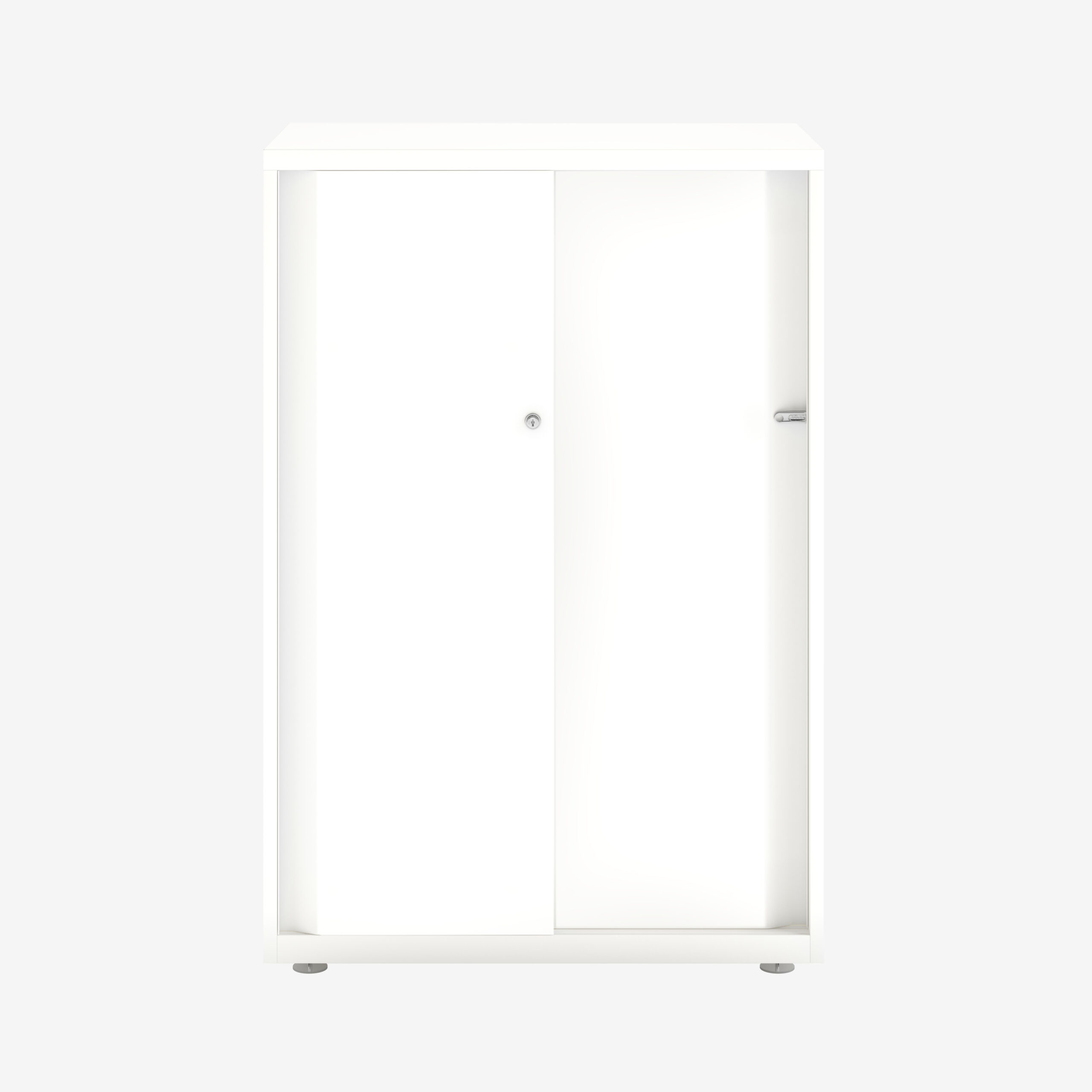 Glide Sliding Door Metal Cabinet in Traffic White | Bisley Direct