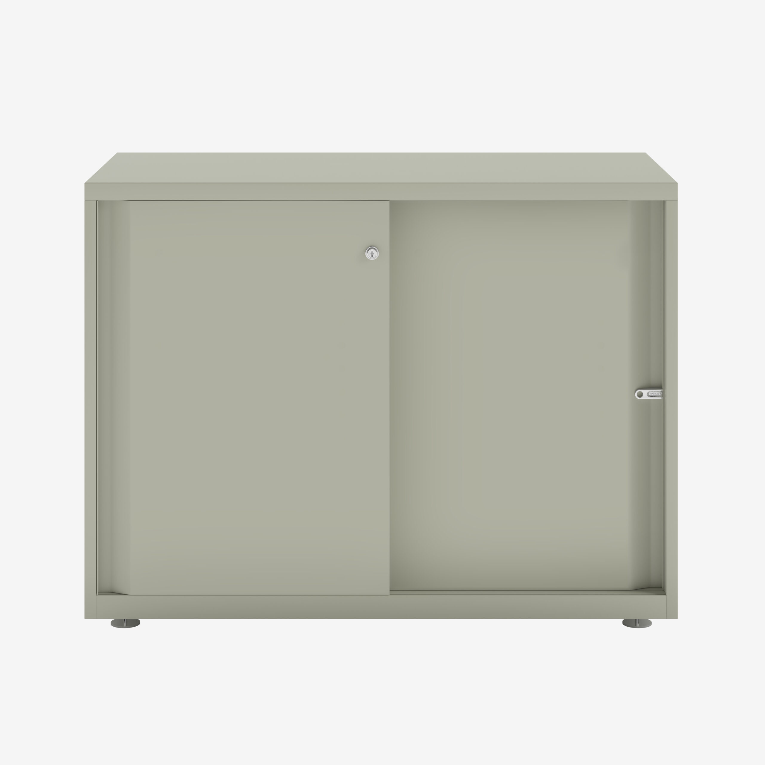 Glide Metal Cabinet with Sliding Doors in Goose Grey | Bisley Direct