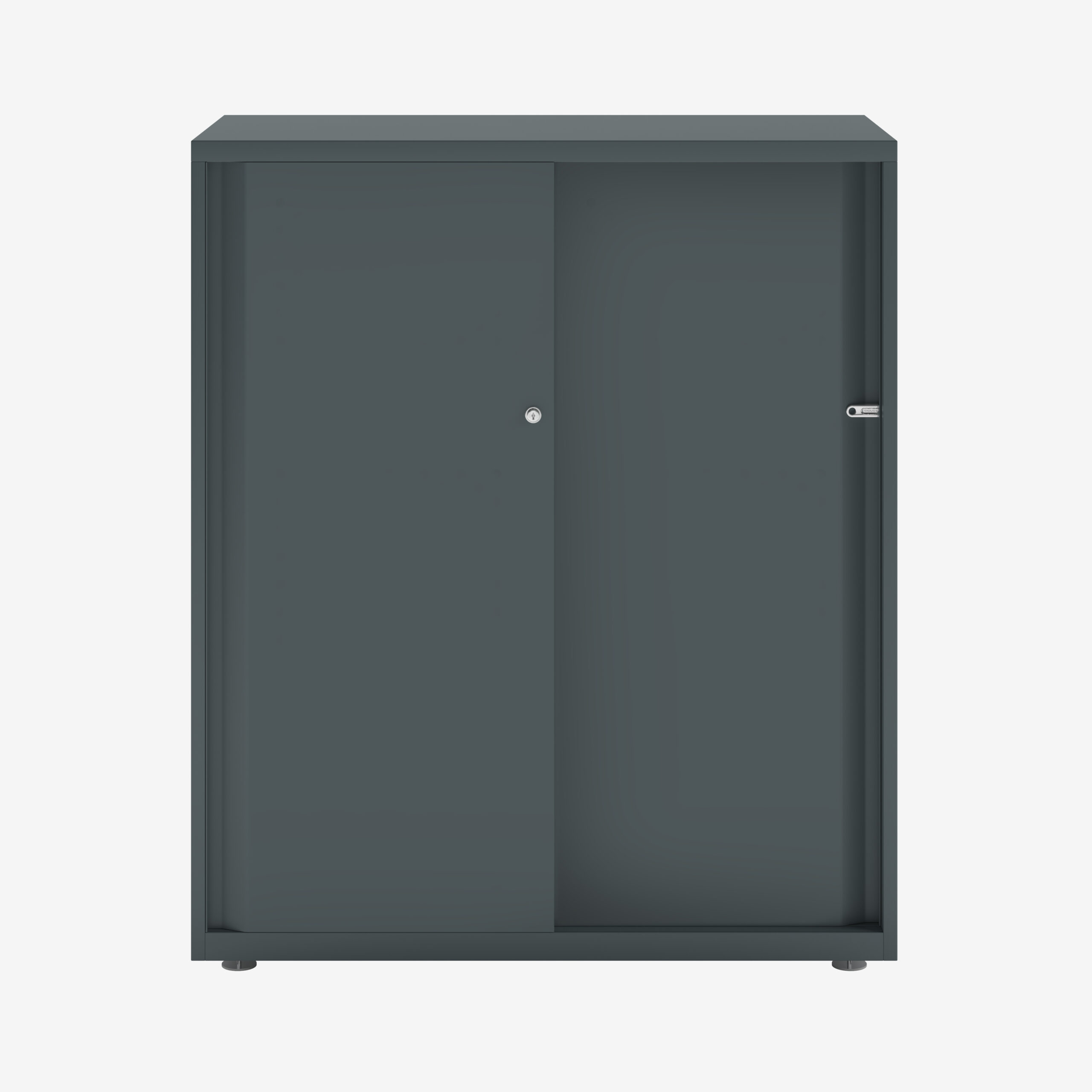 Bisley Steel Cupboard with Sliding Doors in Anthracite Grey | Bisley Direct