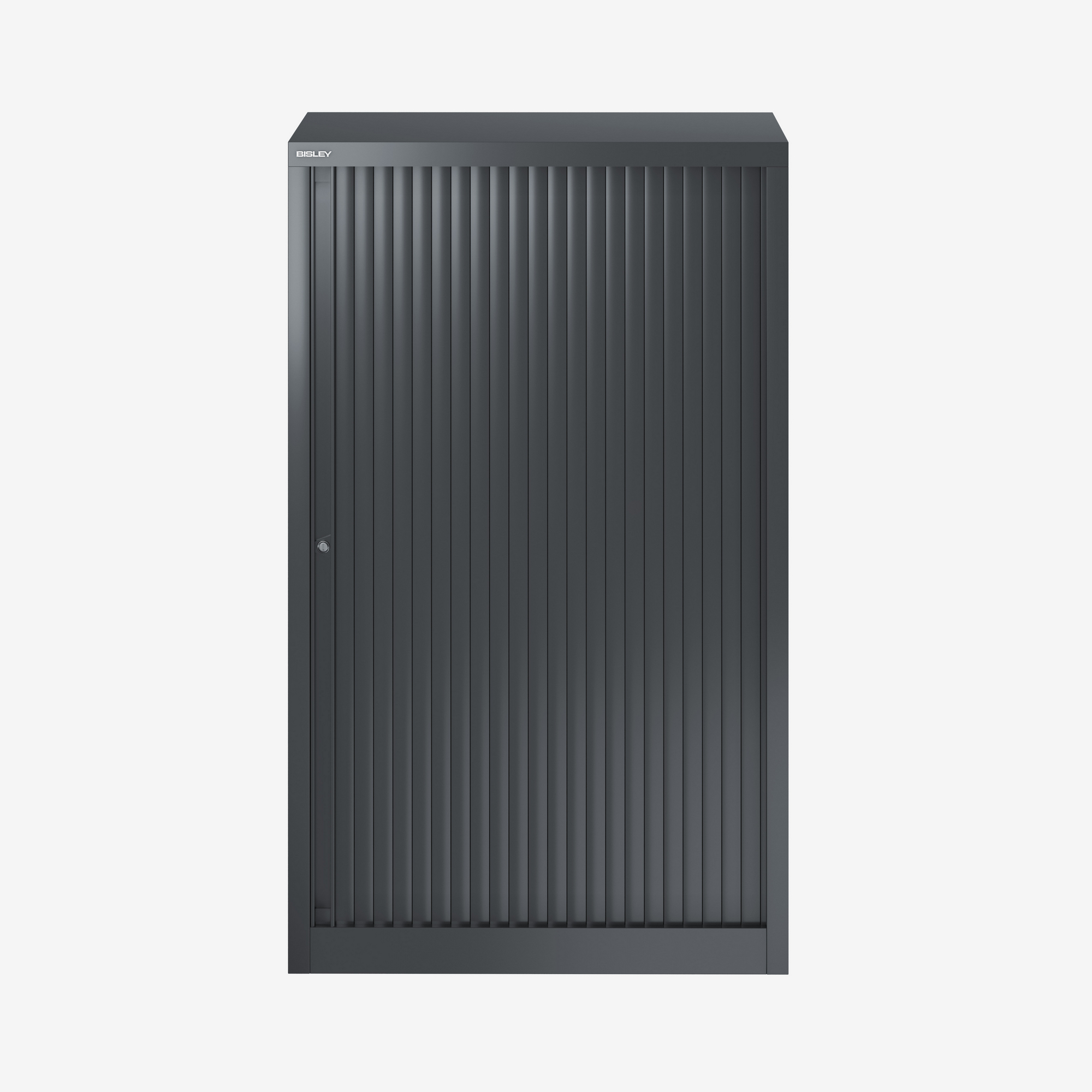 Single Door Slide Opening Tambour in Anthracite Grey | Bisley Direct