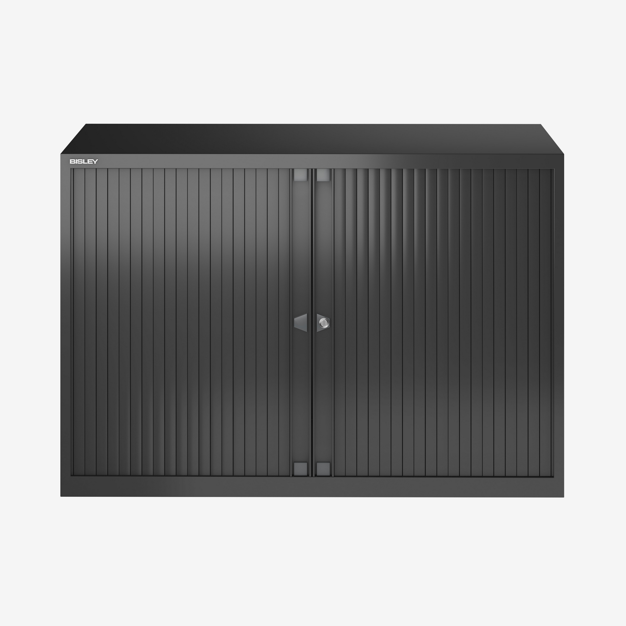 Eurotambour 1000mm steel tambour cupboards in Black | Bisley Direct