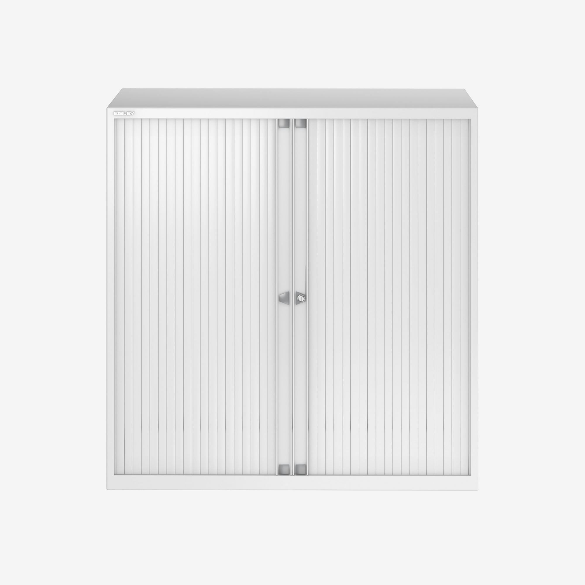 Bisley Steel Tambour Unit with Shelf in Traffic White | Bisley Direct