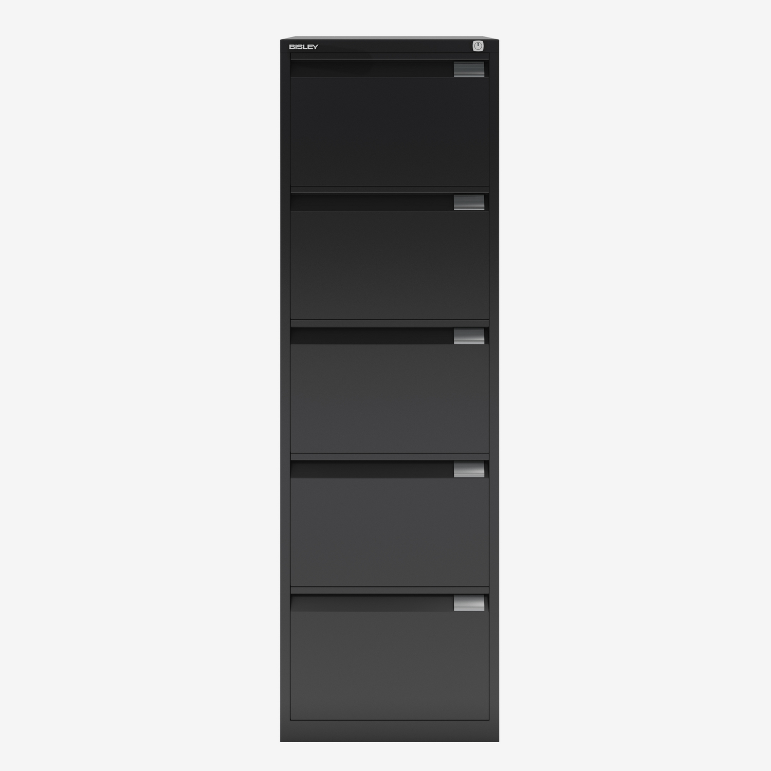 Bisley 5 Drawer Cabinet for Foolscap Filing in Black | Bisley Direct