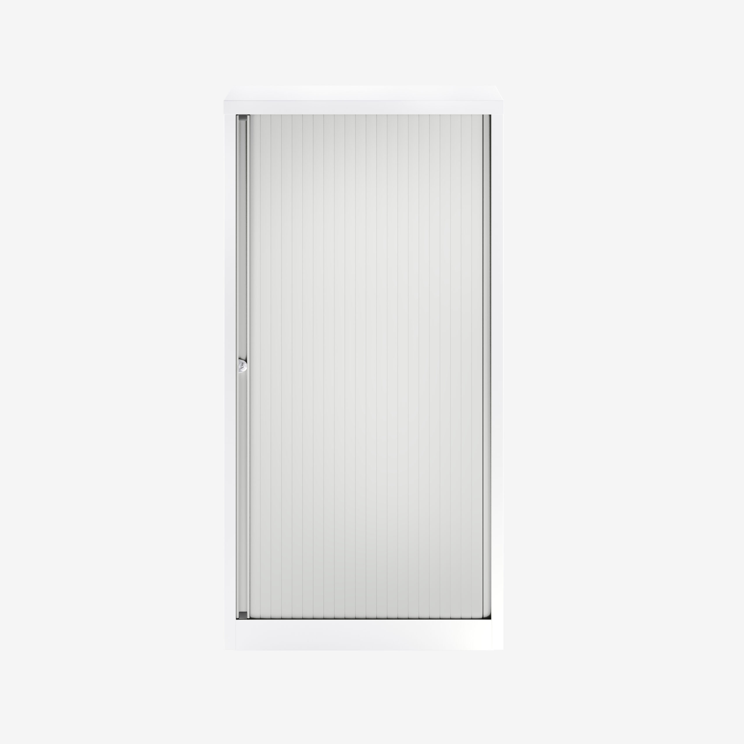 800mm Wide Steel Tambour Unit in Traffic White | Bisley Direct