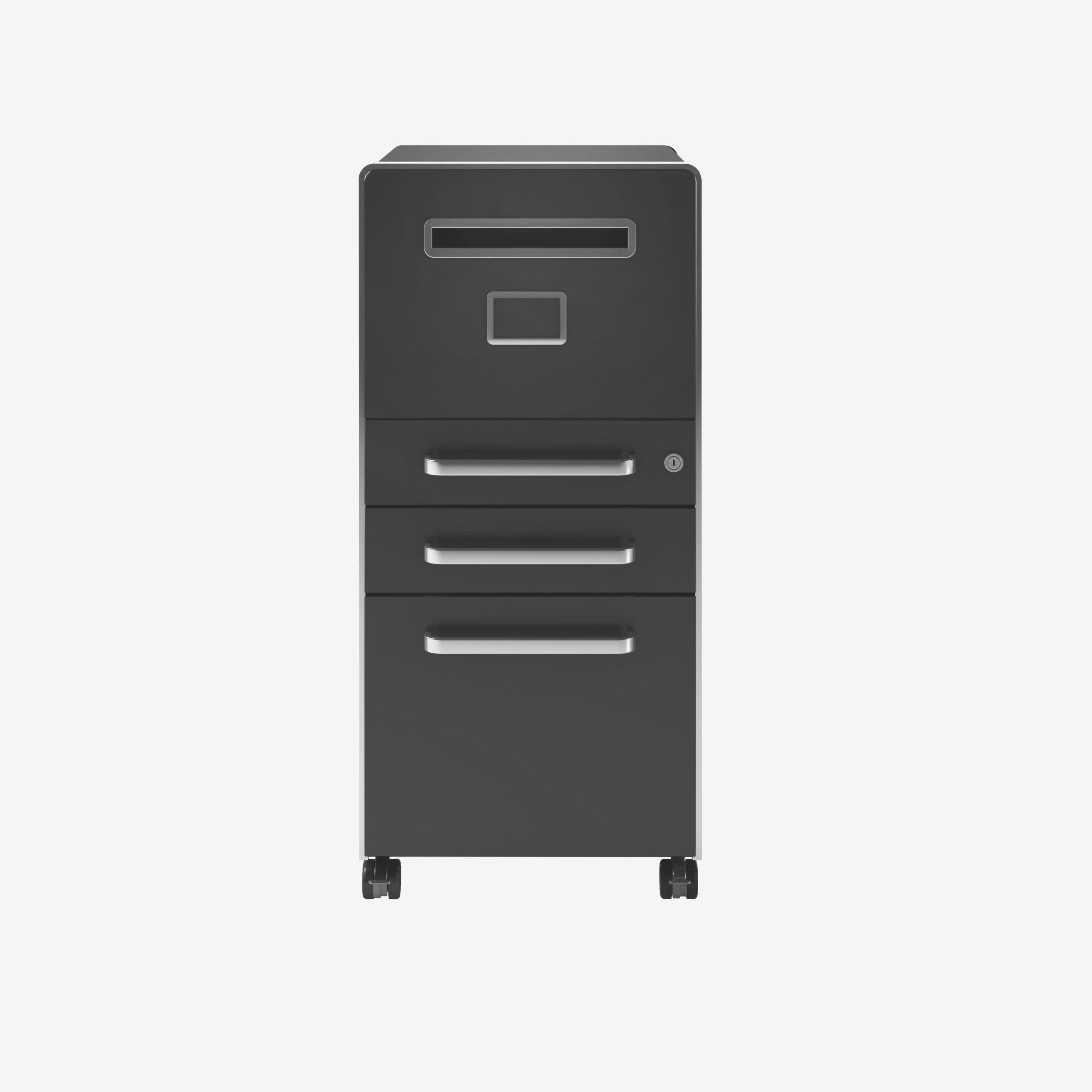Bite Three Drawer Office Pedestal in Anthracite Grey | Bisley Direct