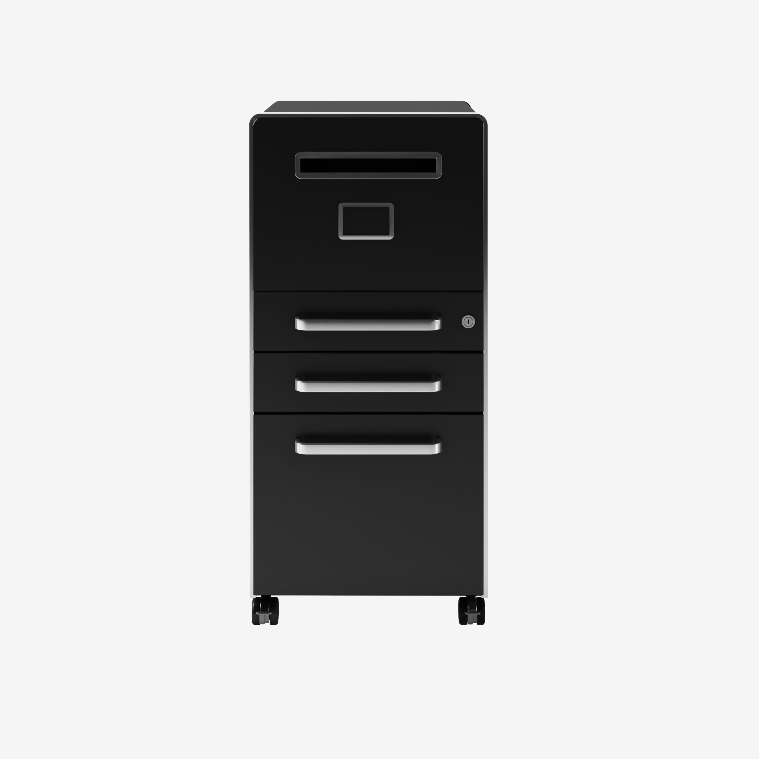 Bite Three Drawer Office Pedestal in Black | Bisley Direct