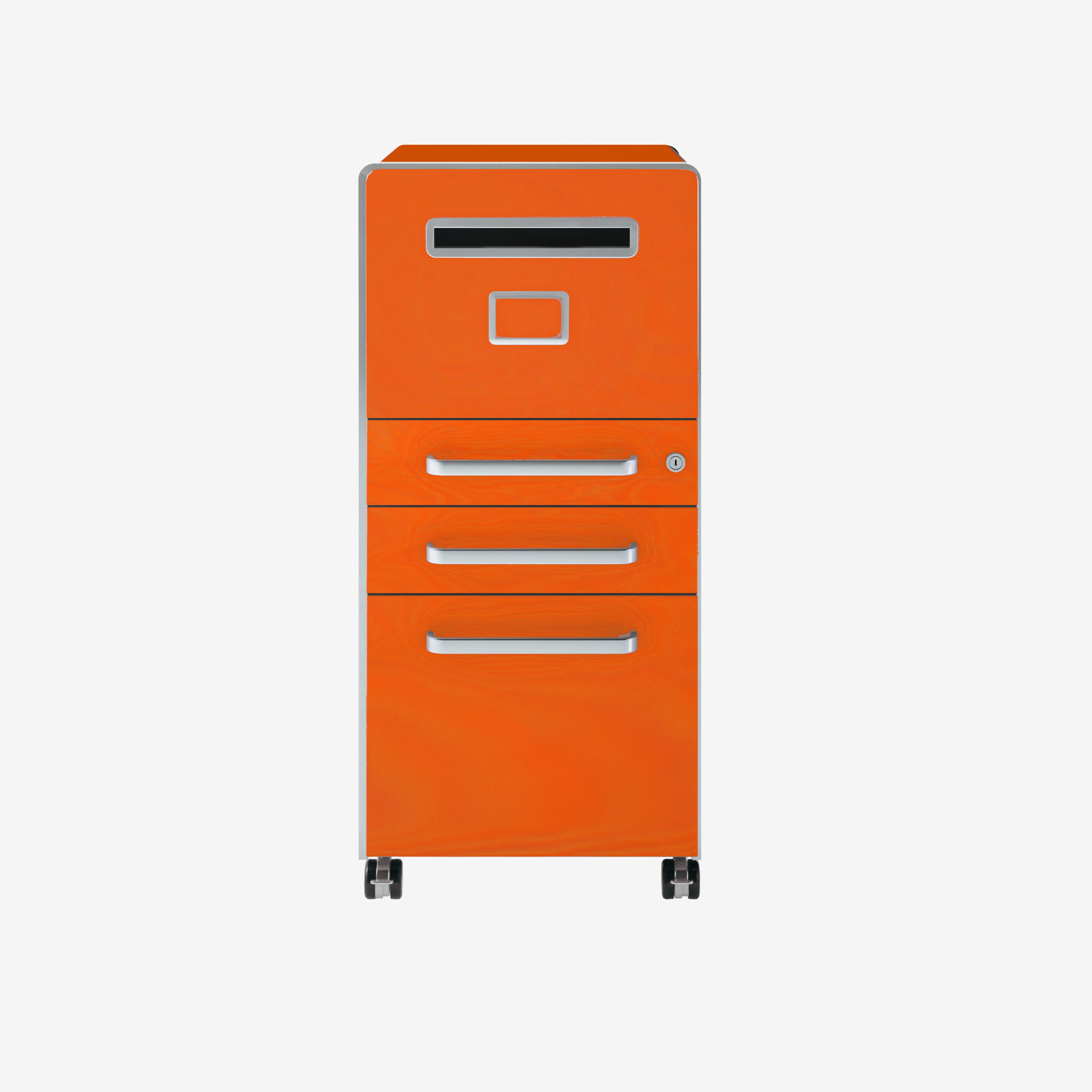 Bite Three Drawer Office Pedestal in Orange | Bisley Direct