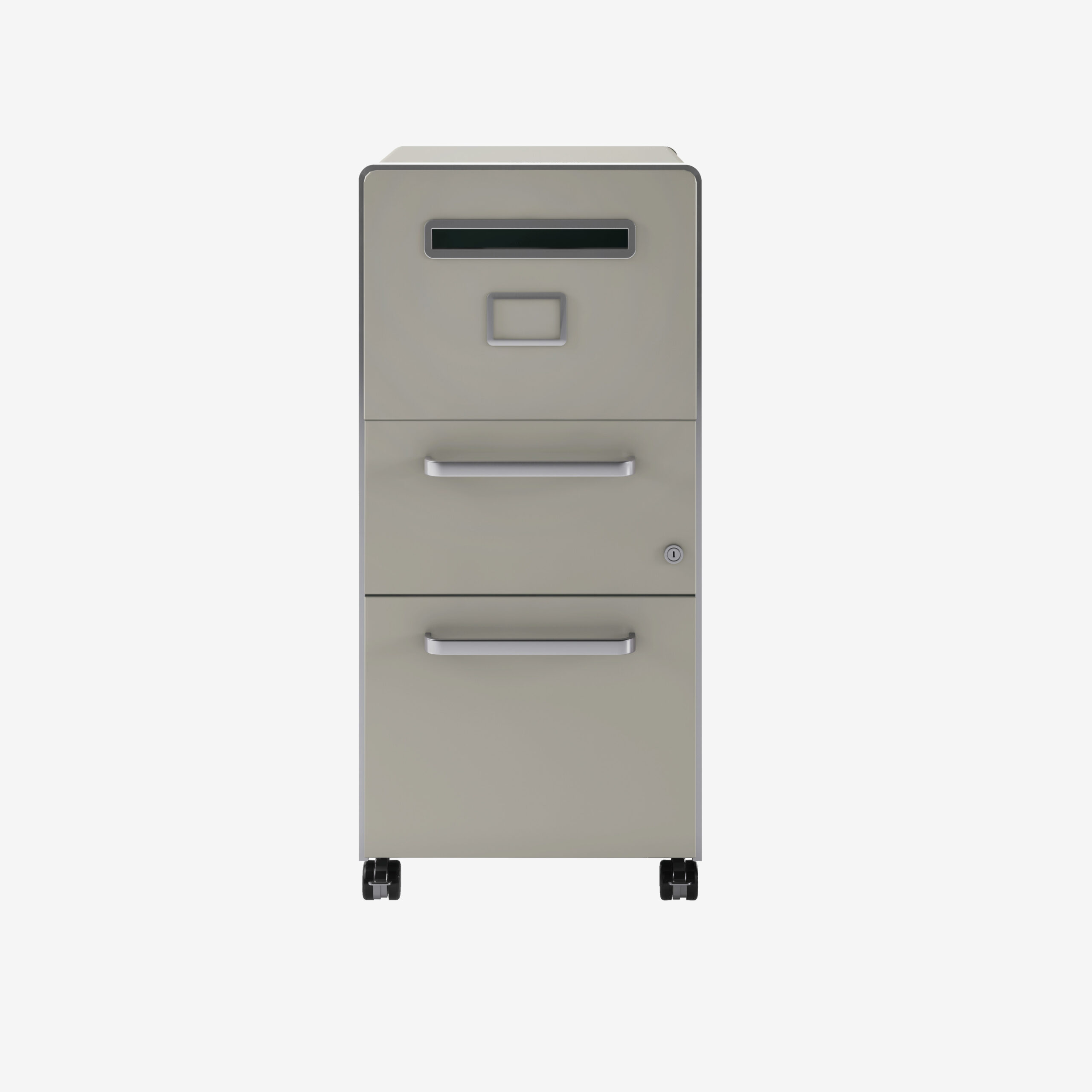 Bite Two Drawer Metal Pedestal in Goose Grey | Bisley Direct