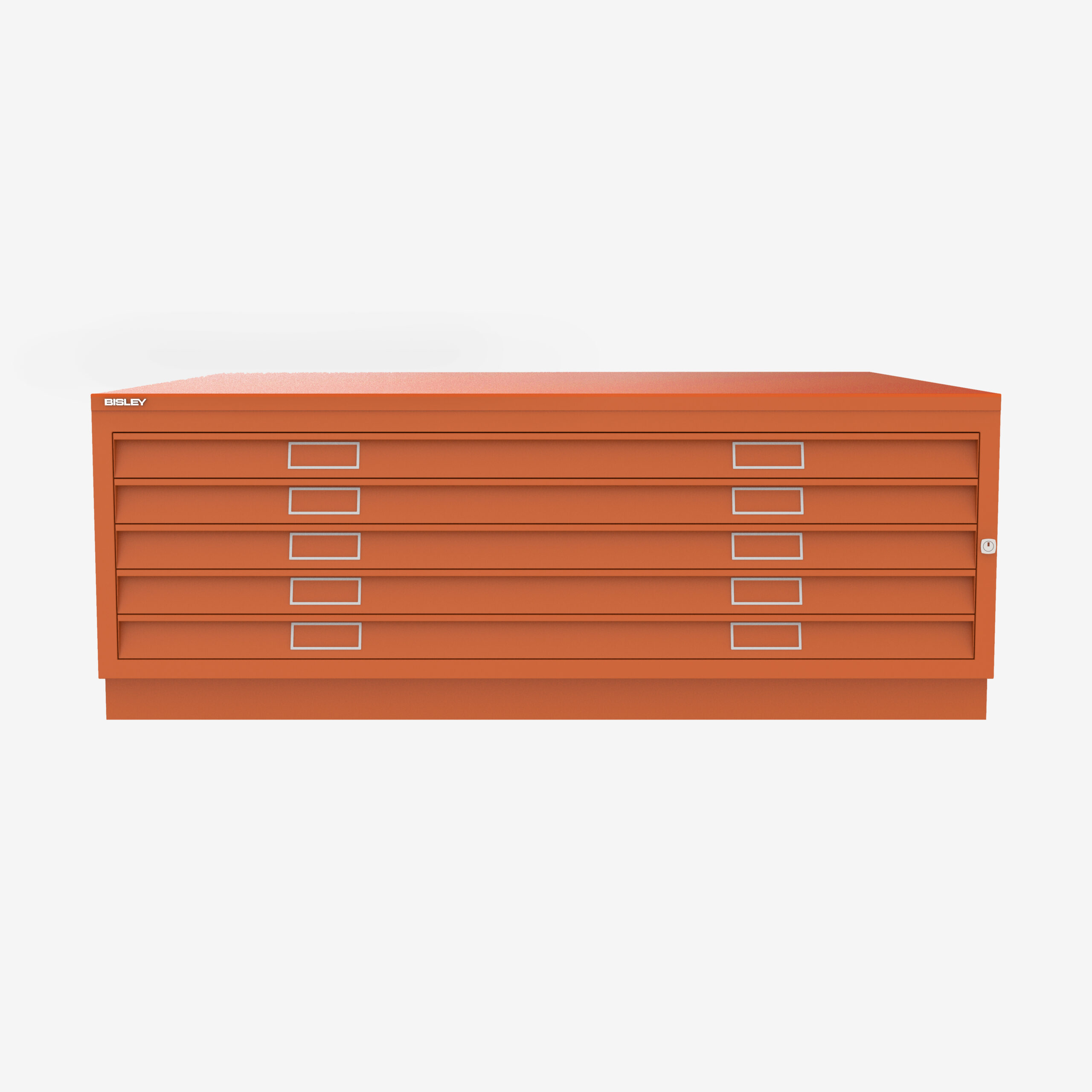 A0 Bisley Plan Filing Cabinet Wholesale in Orange | Bisley Direct