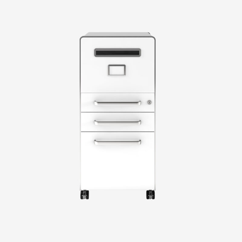 Bite Three Drawer Office Pedestal in Traffic White | Bisley Direct